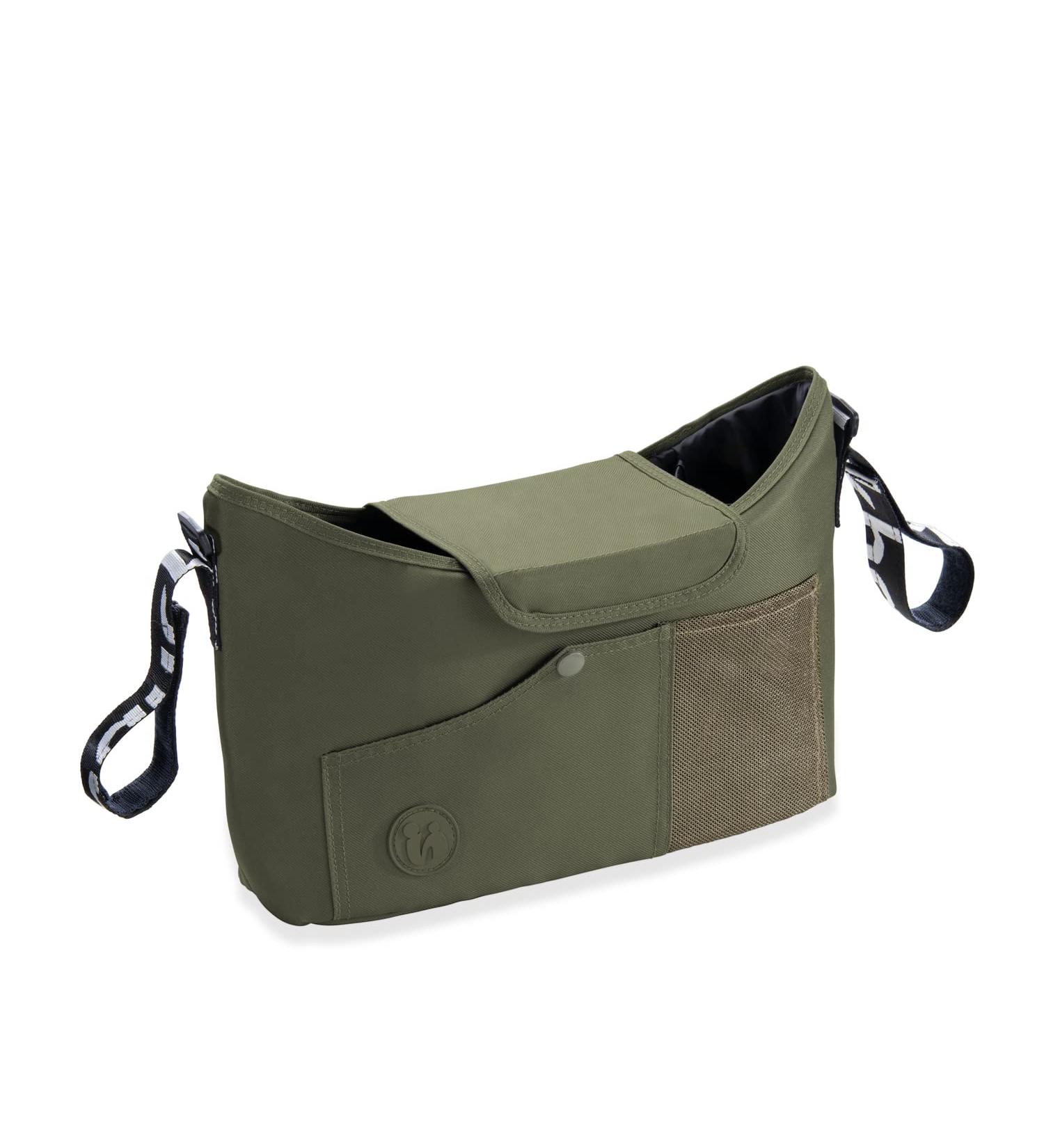 Hauck Large Stroller Organizer Bag - Diaper Bag with Cup Holder | Easy Fastening & Accessibility (Olive) - Ideal for Buggy & Baby Strollers - Buy Online on SooperMarket.com