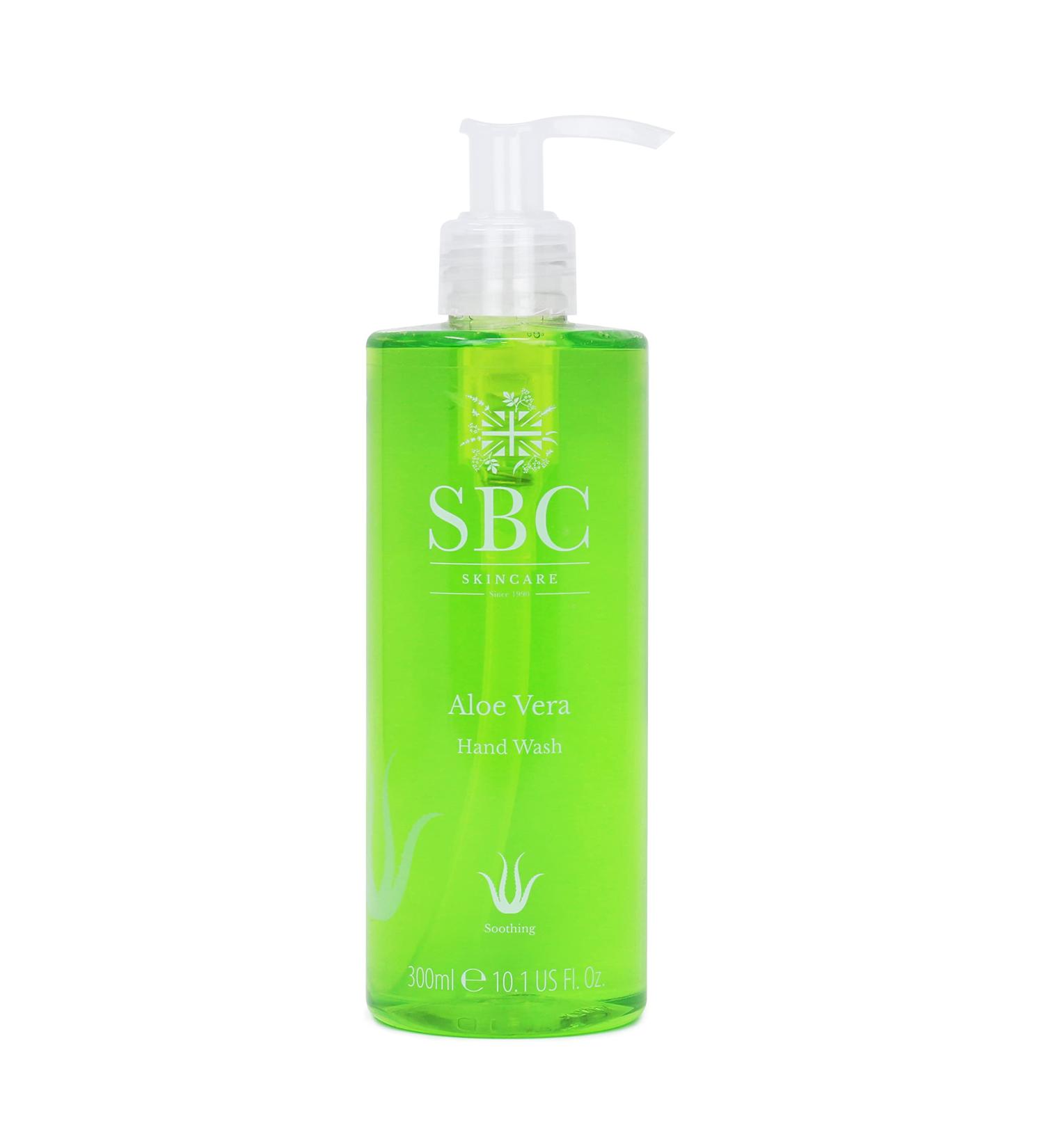 SBC Skincare Aloe Vera Hand Wash Cooling pH Balanced Wash with Aloe Vera and Cucumber Vegan Friendly (300ml) - Buy Online on SooperMarket.com