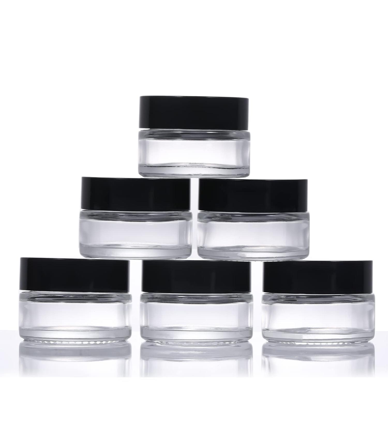6 x 20ml Refillable Glass Cosmetic Containers - Empty Travel Doses with Screw Caps for Powders Lotions & Creams - Buy Online on SooperMarket.com