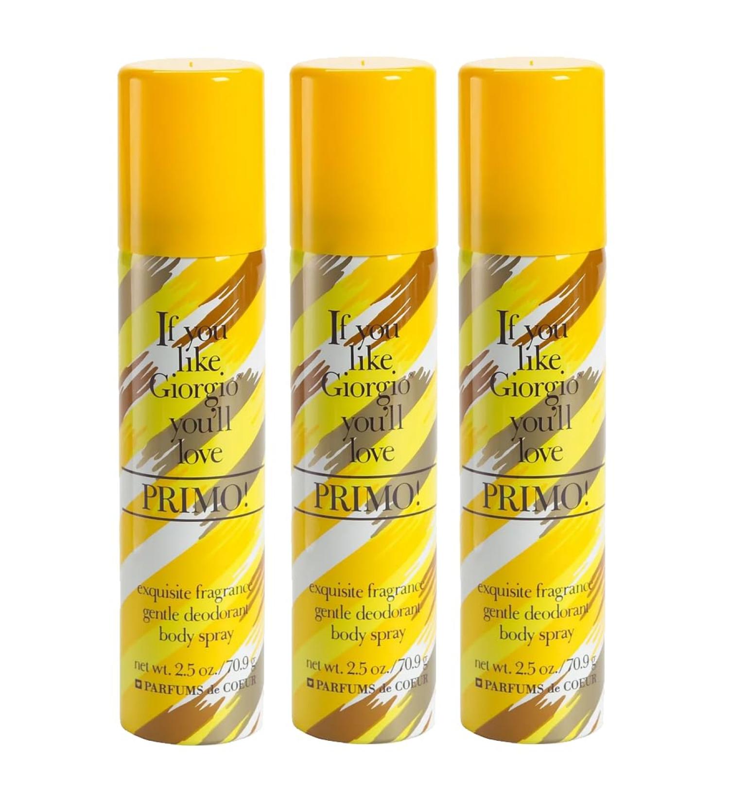 Designer Imposters Primo By PARFUMS DE COEUR 2.5 oz Deodorant Body Spray FOR WOMEN (3)