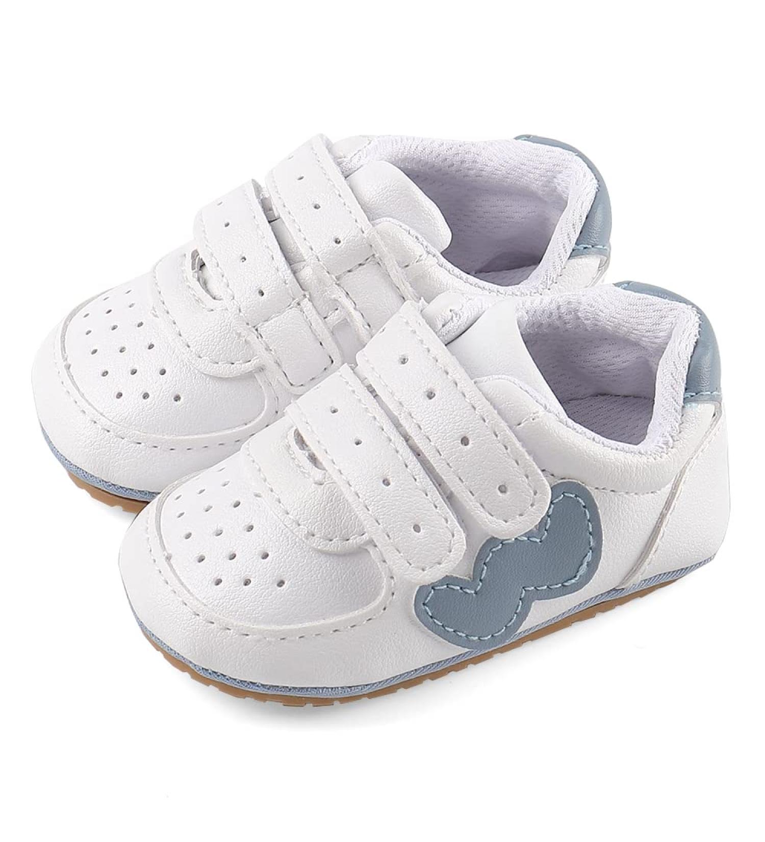 Cheerful Mario Baby First Walking Shoes - Soft PU Leather, Anti Slip Sole | 6-12 Months | W Blue - Buy Online on SooperMarket.com