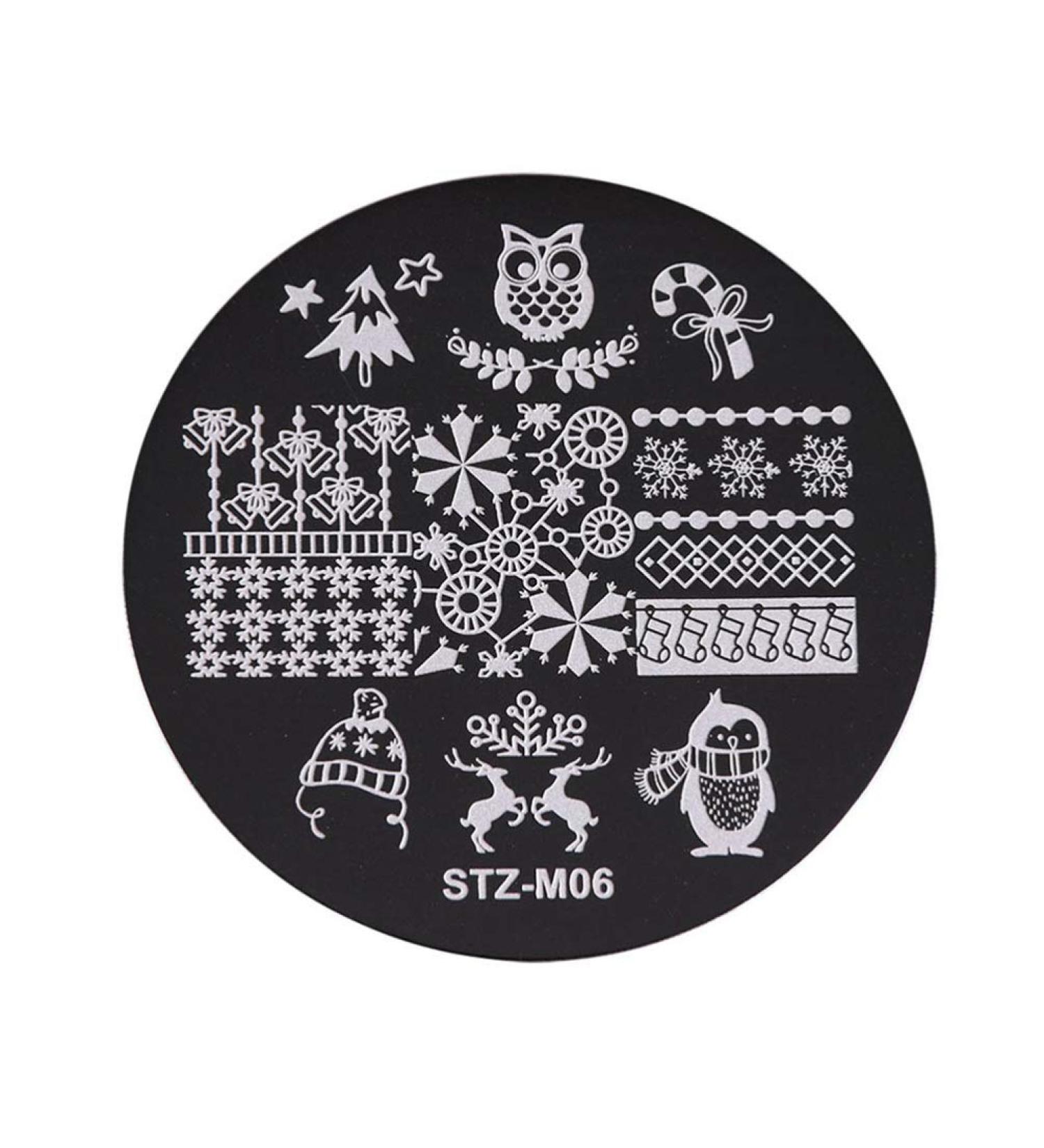 Lurrose Christmas Nail Stamps - 5 Snowflake Designs for DIY Nail Art & Manicure Decor - Buy Online on SooperMarket.com