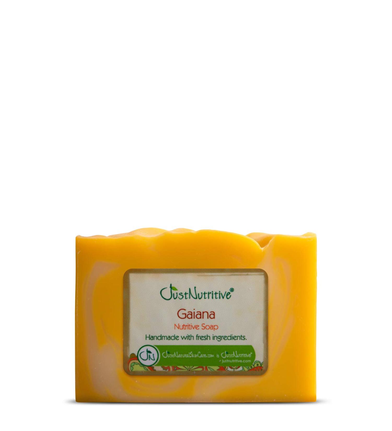 Just Nutritive Gaiana Nutritive Soap | All Natural Cleansing Soap | Gentle Soap for Sensitive Skin | Moisturizing Bar Soap for All Skin Types 4 Oz