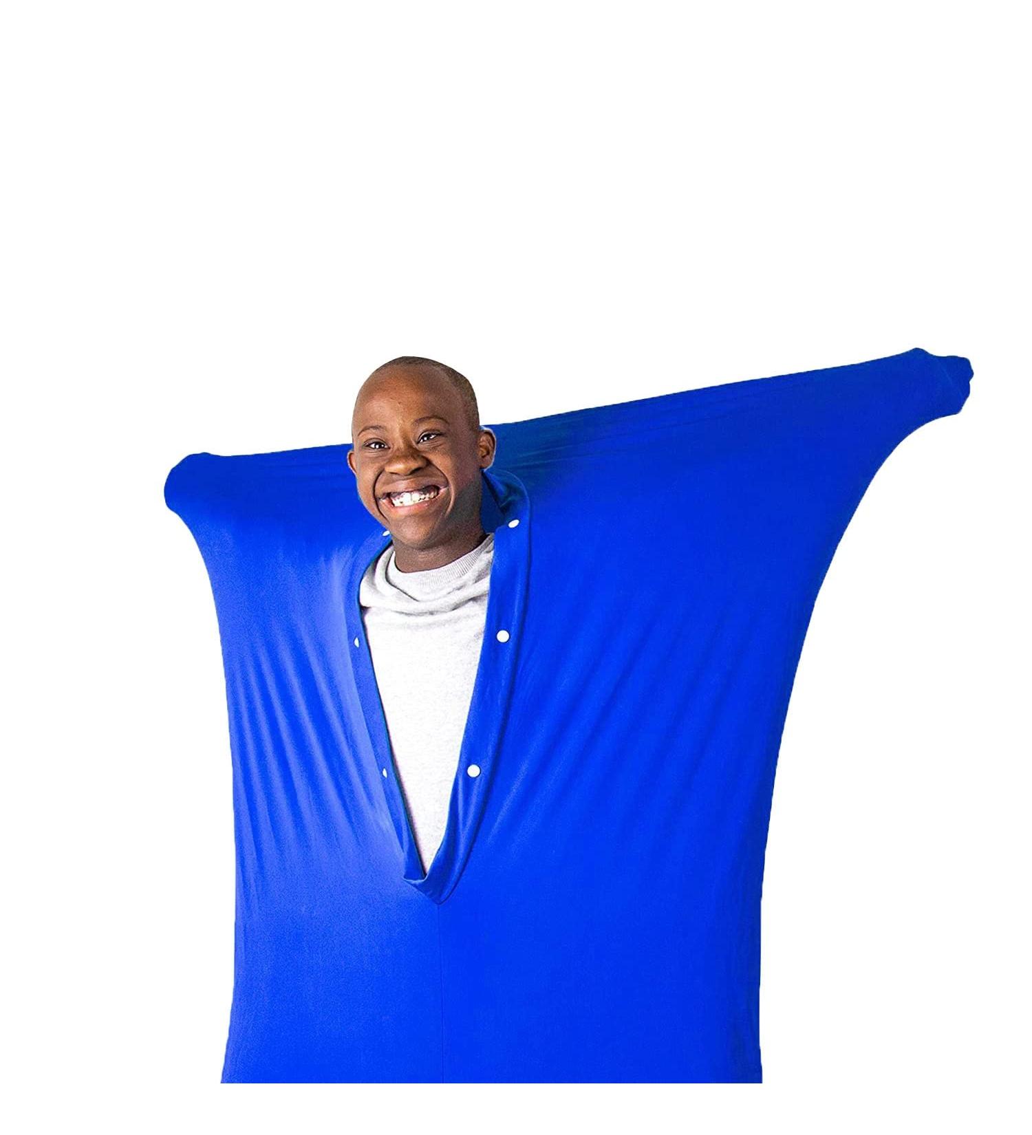ZYUBOESO Compression Sock with Snug Sensory Sack Body Sock - Blue XL/X-Large Size for Calming Therapy and Stress Relief - Buy Online on SooperMarket.com
