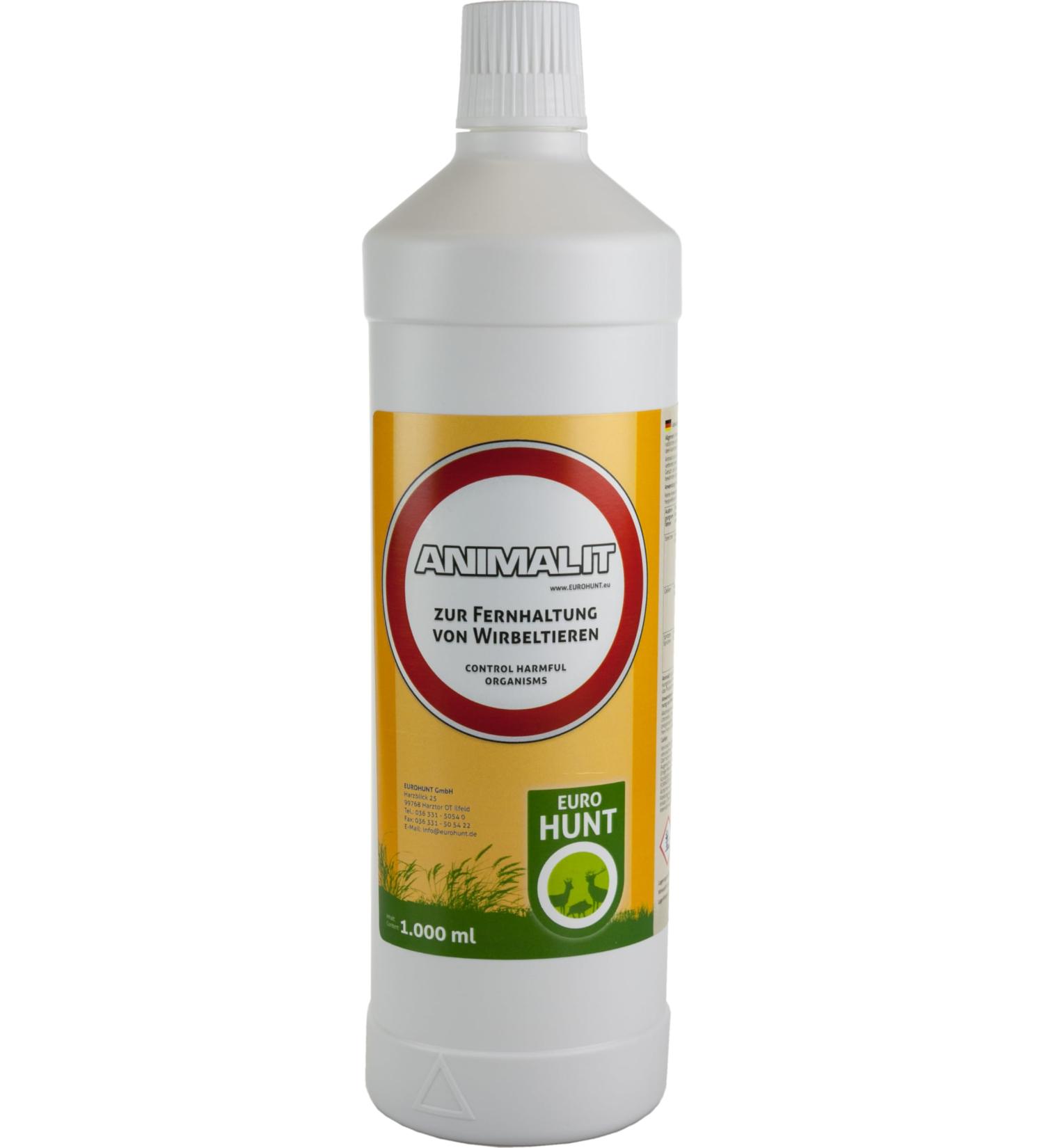 EUROHUNT ANIMALIT 1000 ml gamble of natural identical fabrics for all game species wildlifts wild damage prevention weathering agents wild stop