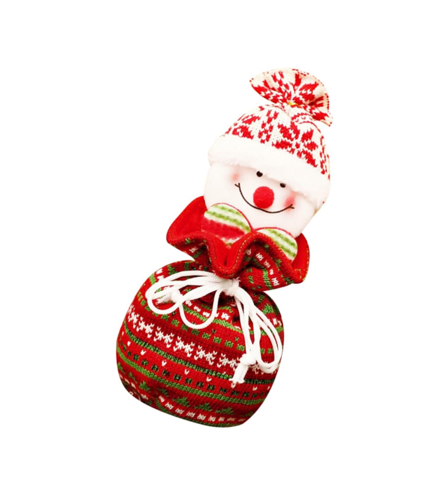 KOMBIUDA 1pc Snowman Storage Candy Bag Bags Kids Ornament Hanging Knitted Portable Christmas Adorable 1 count (Pack of 1) As Shown - Buy Online on SooperMarket.com