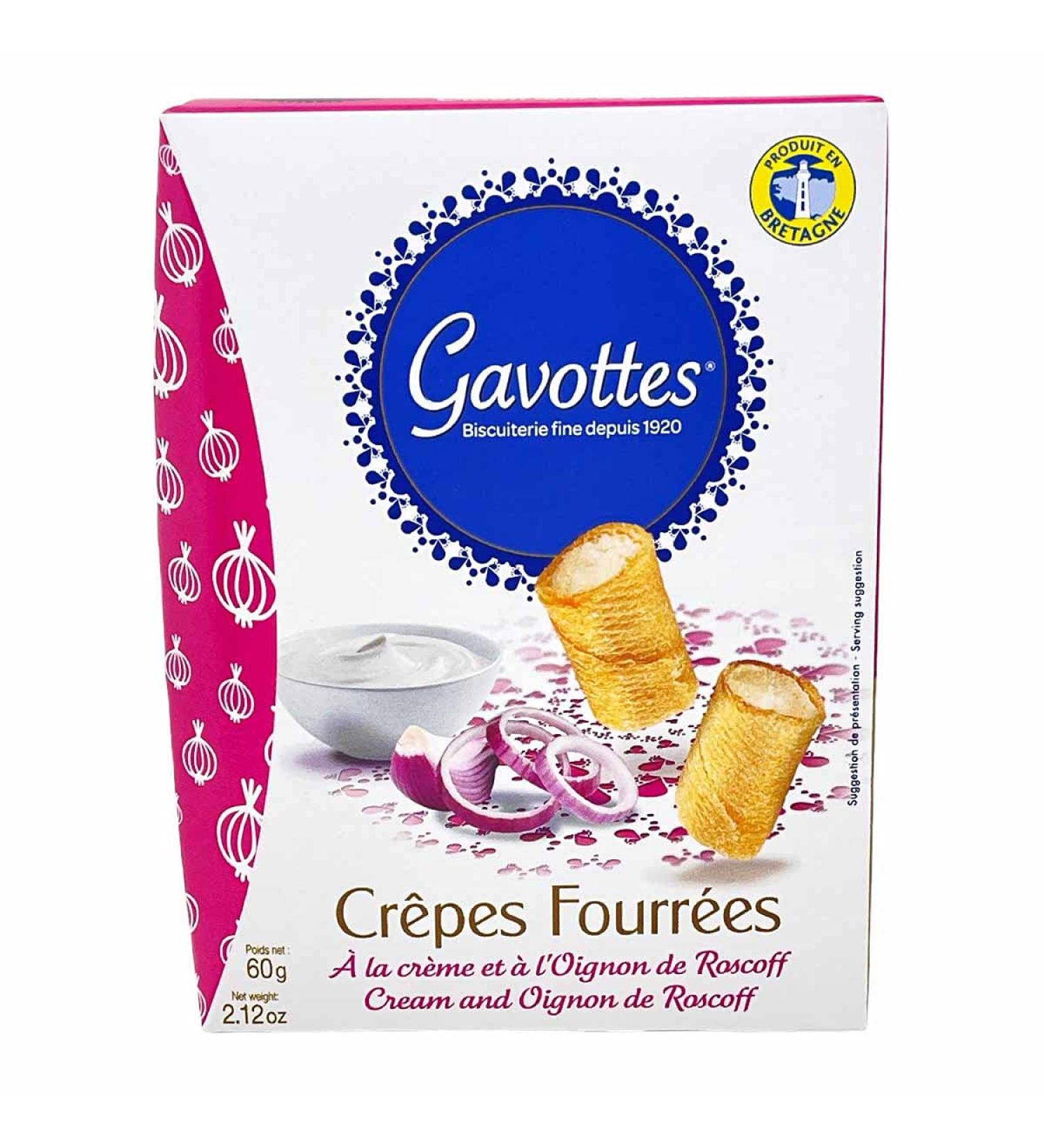 Gavottes Cr pes Fourr es Mini Pancakes with Cream & Onion - Authentic Roscoff AOP Delicacy International Shipping - Buy Online on SooperMarket.com