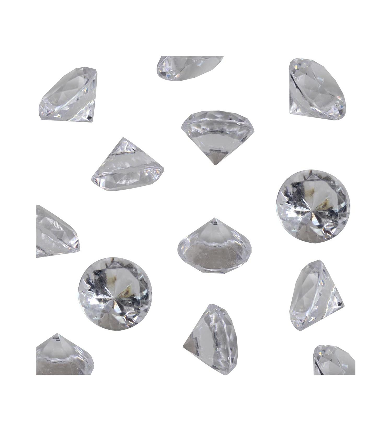 Clear Acrylic Diamond Vase Fillers - 180 pcs 3/4 Inch for Wedding Party Decoration - Buy Online on SooperMarket.com