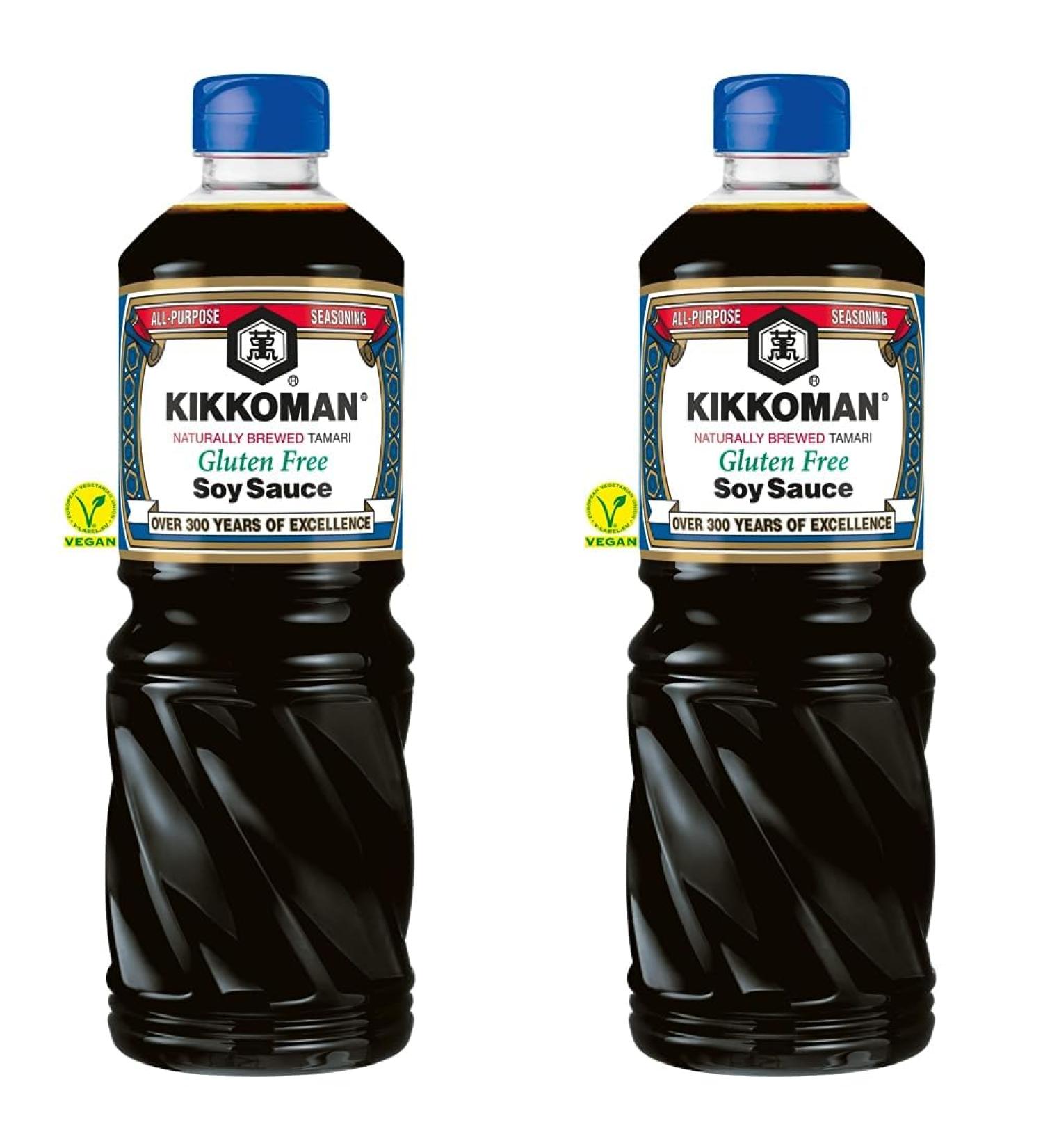 KIKKOMAN Tamari Gluten Free Soy Sauce 1000 ml(1x1000ml) (Pack of 2)
