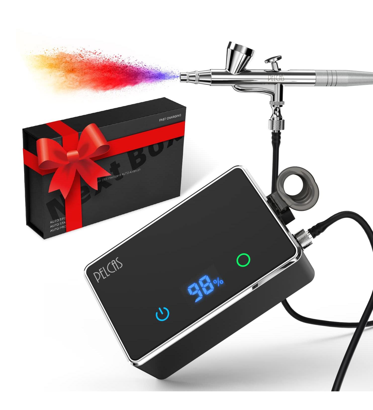 PELCAS Airbrush Makeup Kit | 32PSI Airbrush Paint Gun with Compressor | Breeze Airbrush System Set for Face & Body | Portable Cosmetic Starter Kit - Buy Online on SooperMarket.com