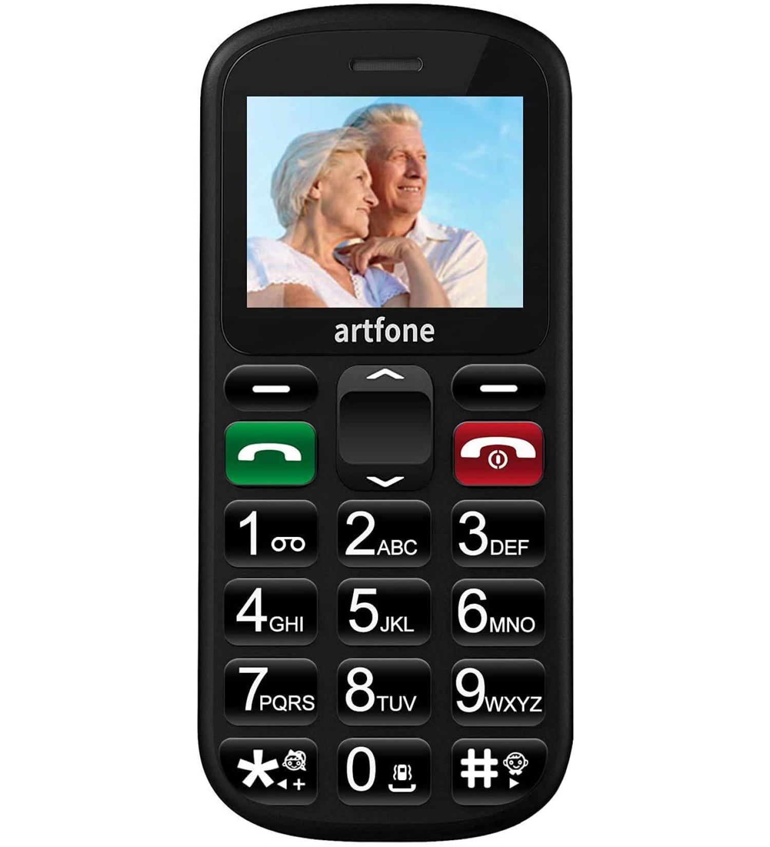 Artfone CS181 Senior Cell Phone - Large Button Dual SIM Mobile with Emergency Button | Contract-Free GSM Phone for Seniors | Includes Black Charger - Buy Online on SooperMarket.com
