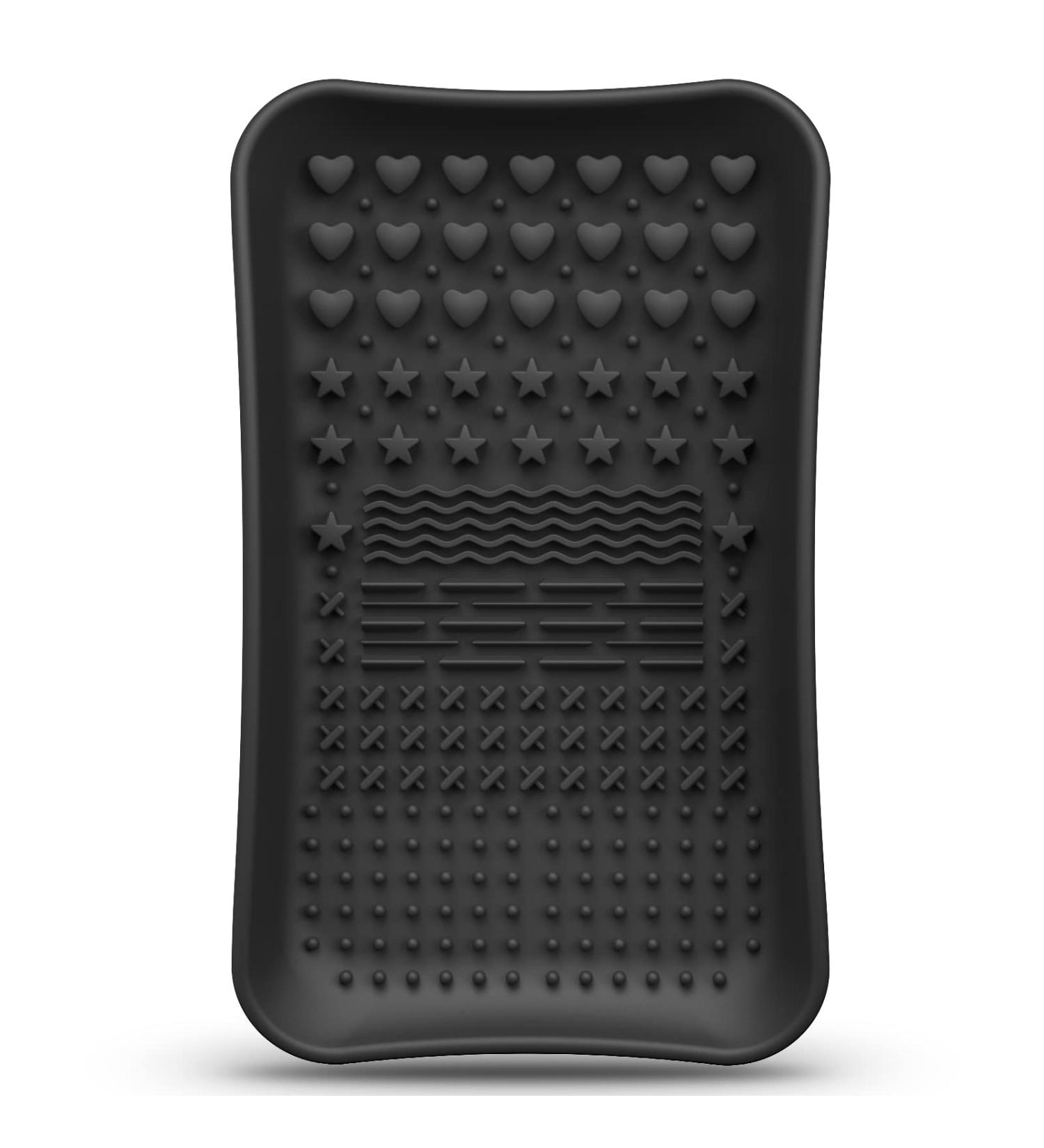 Silicone Makeup Brush Cleaner Mat with Back Strap - Beauty Tool for Cleaning All Brushes - Buy Online on SooperMarket.com