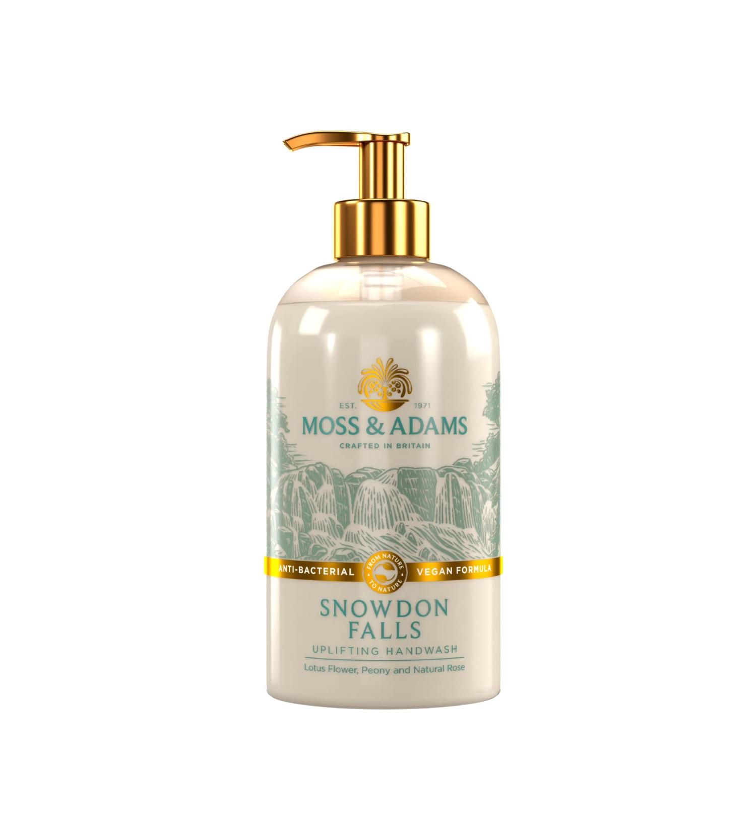 Moss & Adams Snowdon Falls Lotus Flower Handwash 500ml | Antibacterial & Vegan - Buy Online on SooperMarket.com