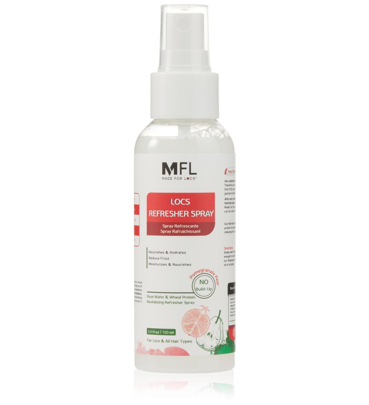 Made For Locs Vegan Rose Water Refresher Spray | Locs Moisturizer | Locs Deodorizer | Amazing Scents (Pomegranate Pear 3.4 oz) Pomegranate Pear 3.4 Fl Oz (Pack of 1) - Buy Online on SooperMarket.com