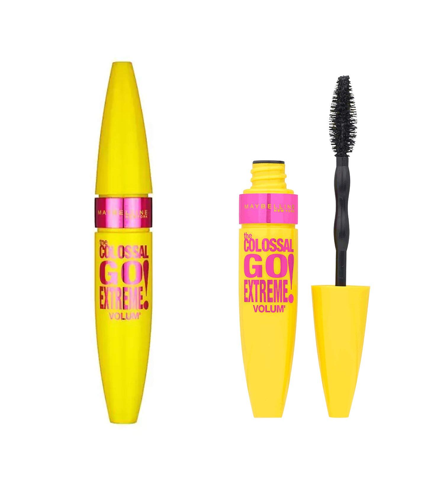 Maybelline New York black mascara for extra volume Volum 'Express the Colossal Go Extreme Mascara No. 1 very black 1 x 9.5 ml 1 pieces 9.5 ml (1 Pack) very black