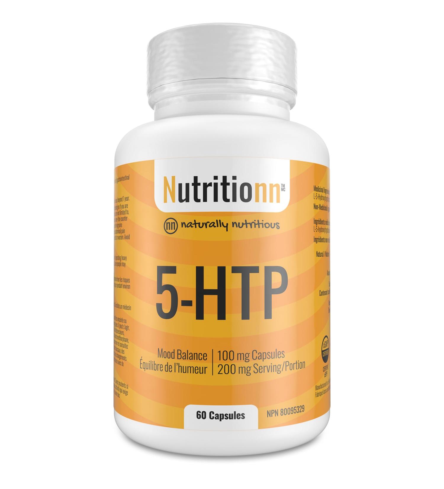 5-HTP by Nutritionn - Promotes Healthy Mood Balance - 200 mg Serving 100 mg Capsules - Premium Natural Supplement - Buy Online on SooperMarket.com