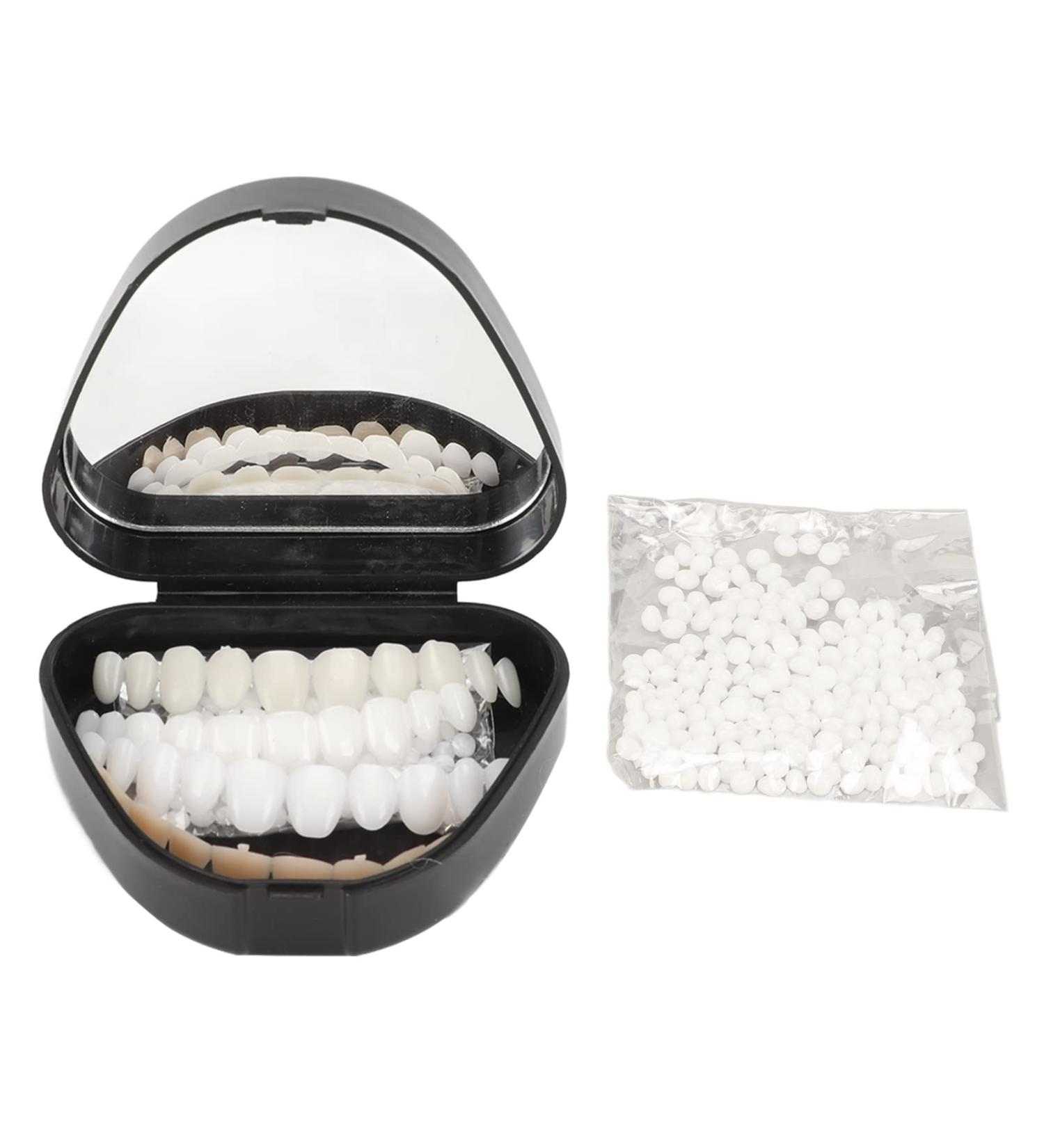 Tooth Repair Kit Temporary Tooth Solid Gel Replacement Set with Thermo-Fitting Beads & Colored Dental Adhesive Fake Teeth for Halloween & Parties - Buy Online on SooperMarket.com