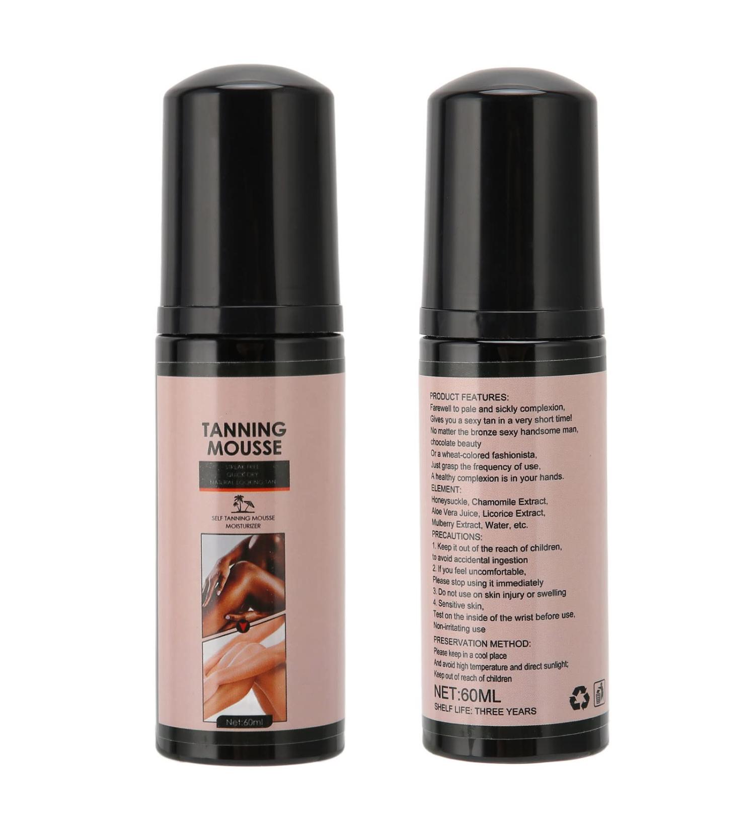 Dark Self Tanning Foam Tanning Mousse Summer Body Face Sunless 60ML Self Tanner Foam Moisturizing Skin Firming Face Tanning Balm for Women - Buy Online on SooperMarket.com