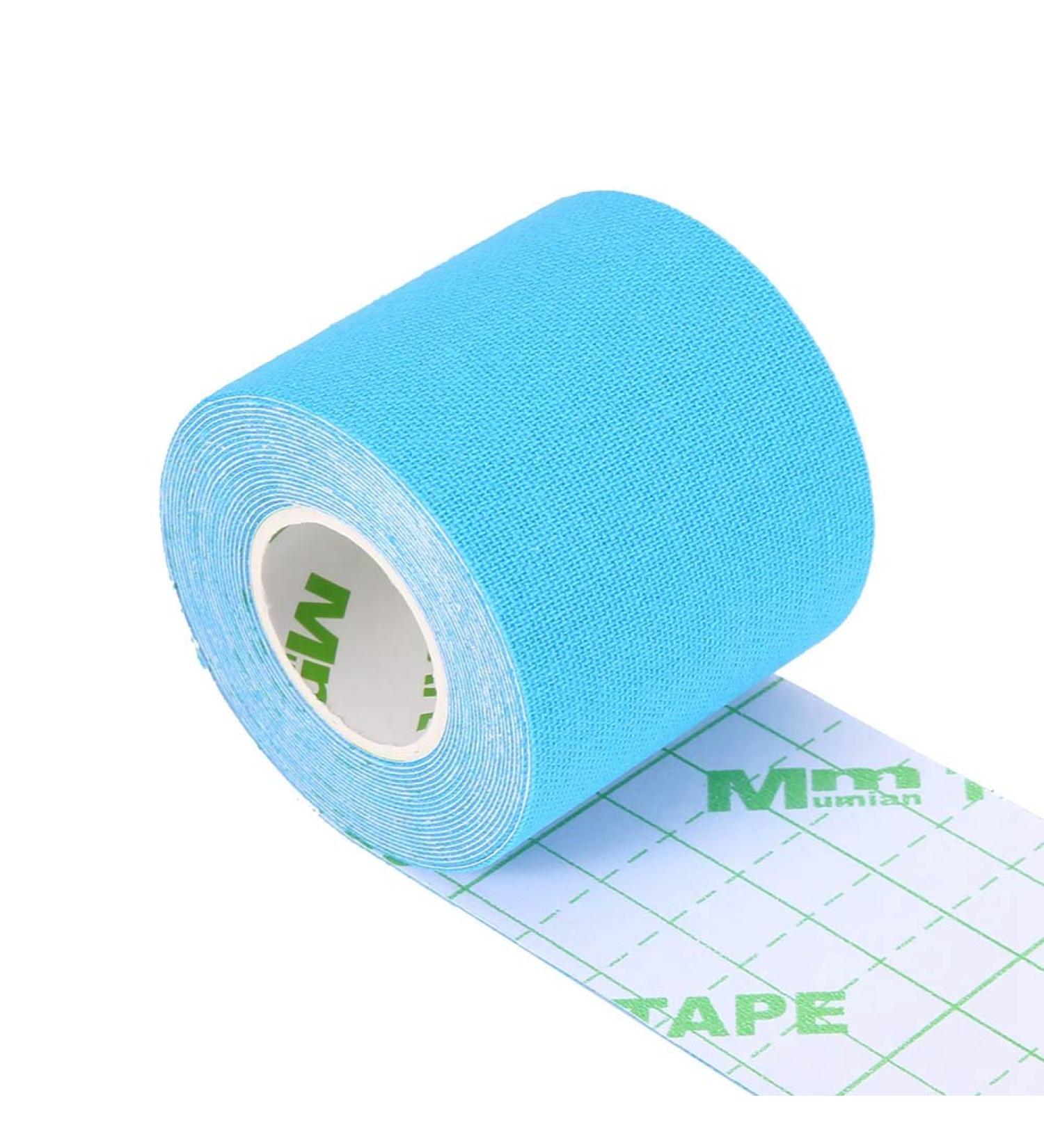 Muscle Tape Bandage Sports Muscle Tape Breathable Waterproof Adhesive Prevent Allergies Cotton for Sports Blue - Buy Online on SooperMarket.com
