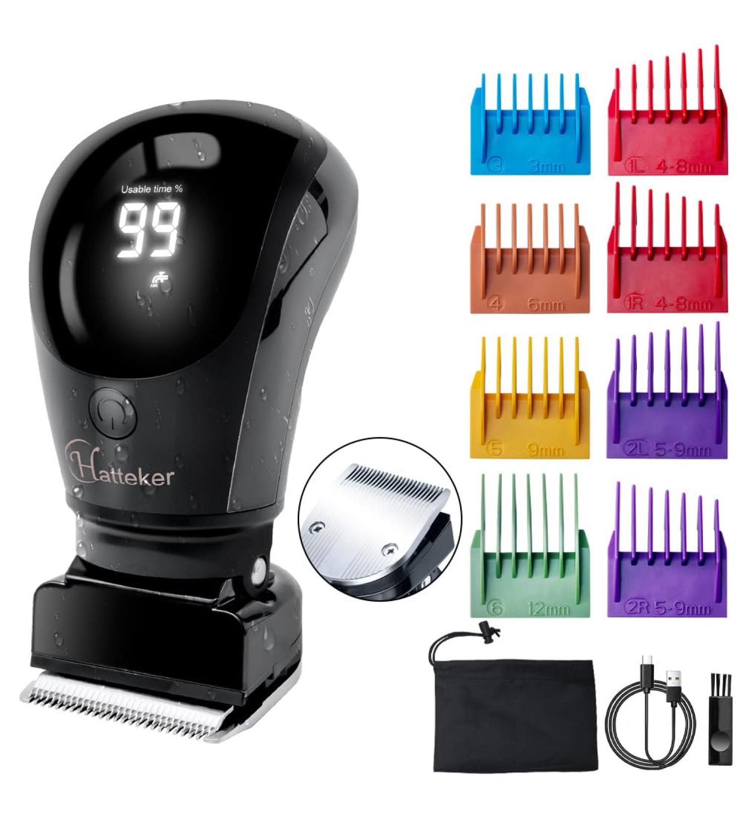 Hatteker Bald Head Trimmer Beard Trimmer Hair Clippers Trimmer Shavers for Men Hair Trimmer Body Trimmer Waterproof Rechargeable Cordless Portable Haircut Kit - Buy Online on SooperMarket.com