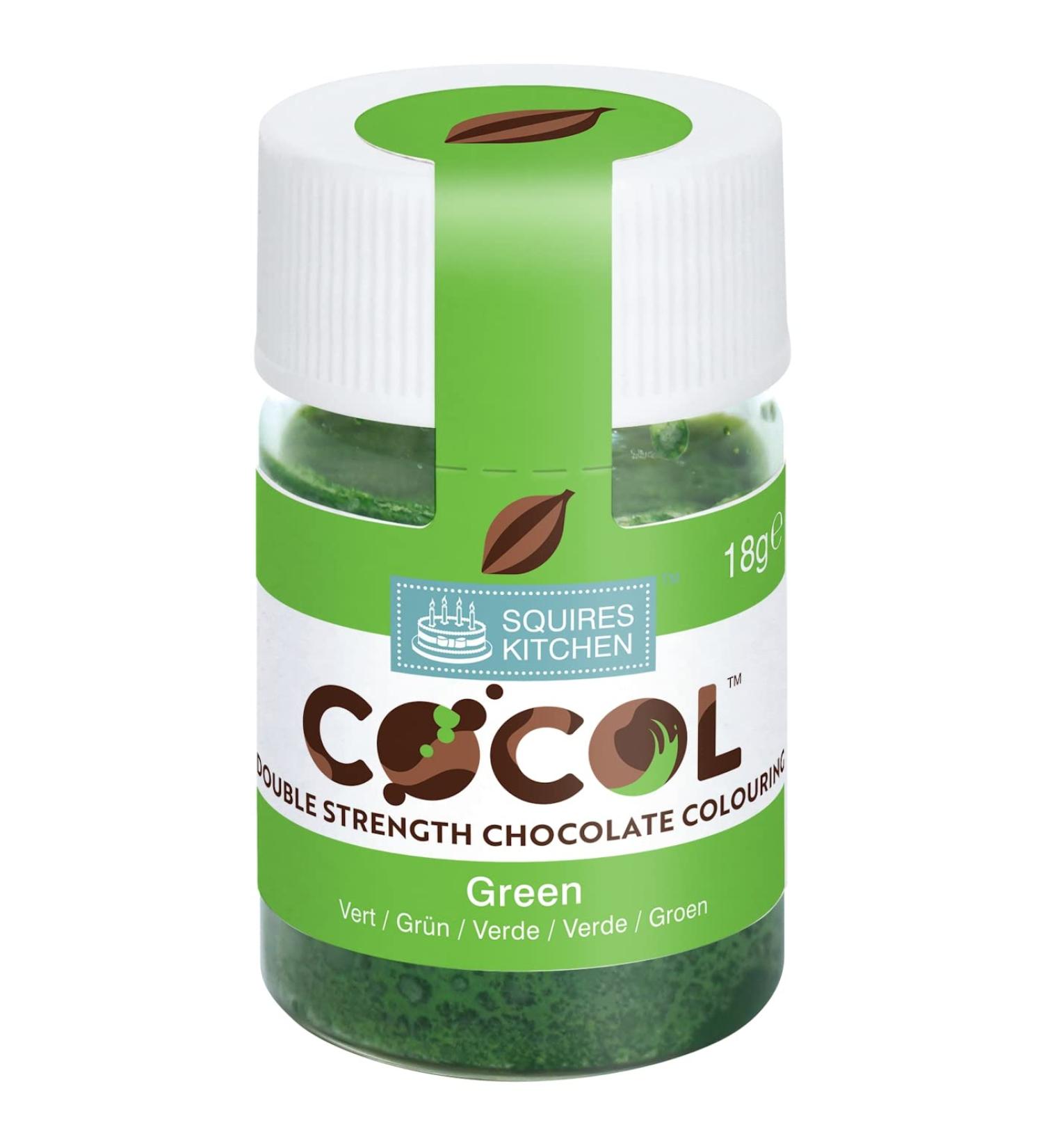 Squires Kitchen COCOL Double Strength Chocolate Colouring - The ultimate product for adding colour to chocolate and for making your own transfer sheets - Green 18g - Buy Online on SooperMarket.com