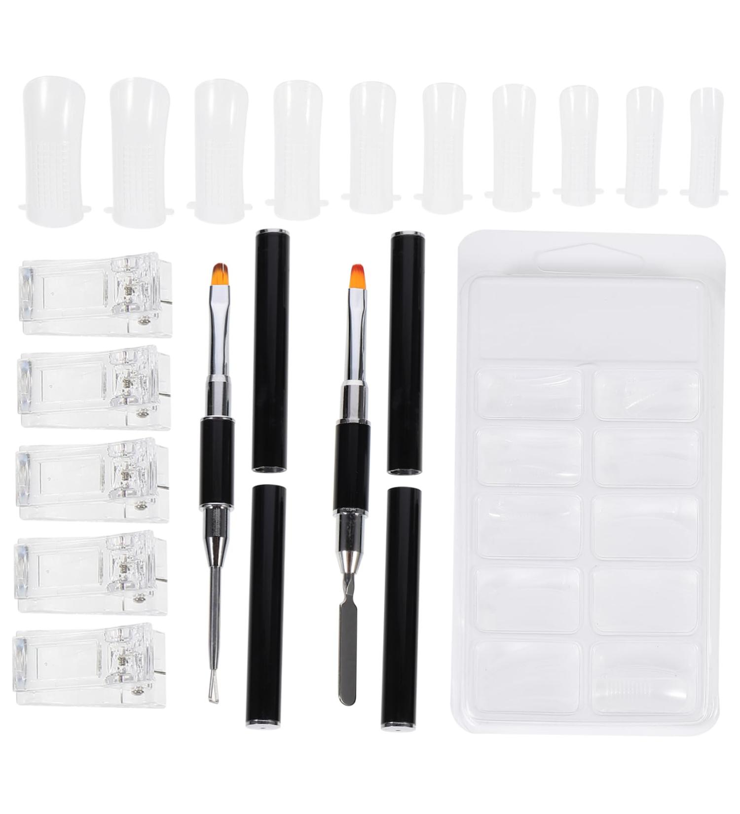 Gogogmee 1 Set Nail Extension Set Fake Manicure Patch Nail Tools Fake Nail Tip Finger Extension Brush Nail Art DIY Accessory DIY Accessories Manicure Pen Tool Manicure Art Kit Clips Plastic - Buy Online on SooperMarket.com