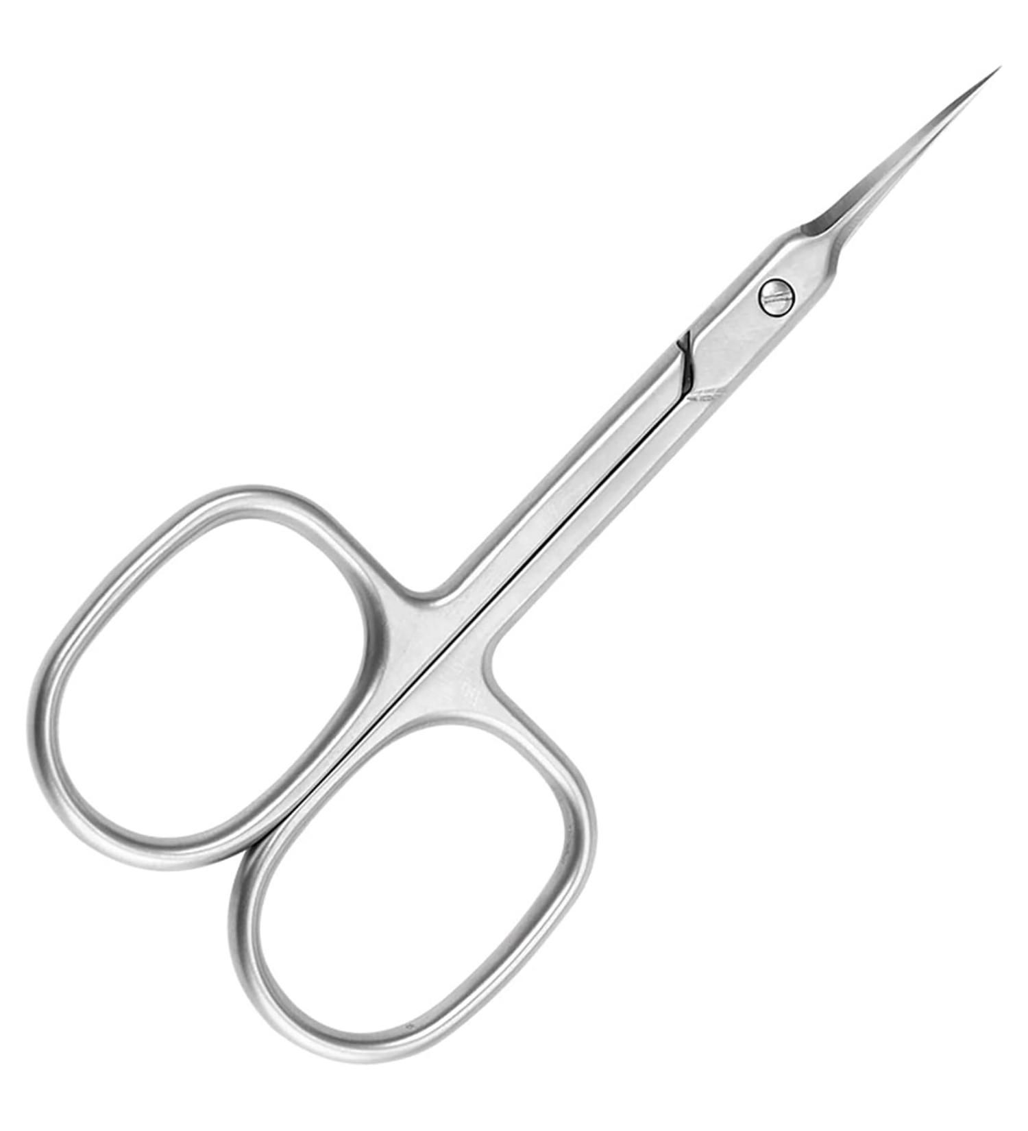 Professional Stainless Steel Curved Cuticle Scissors Manicure Cutter for Nail Toenail Trimming Eyebrow Eyelash for Women and Men - Buy Online on SooperMarket.com