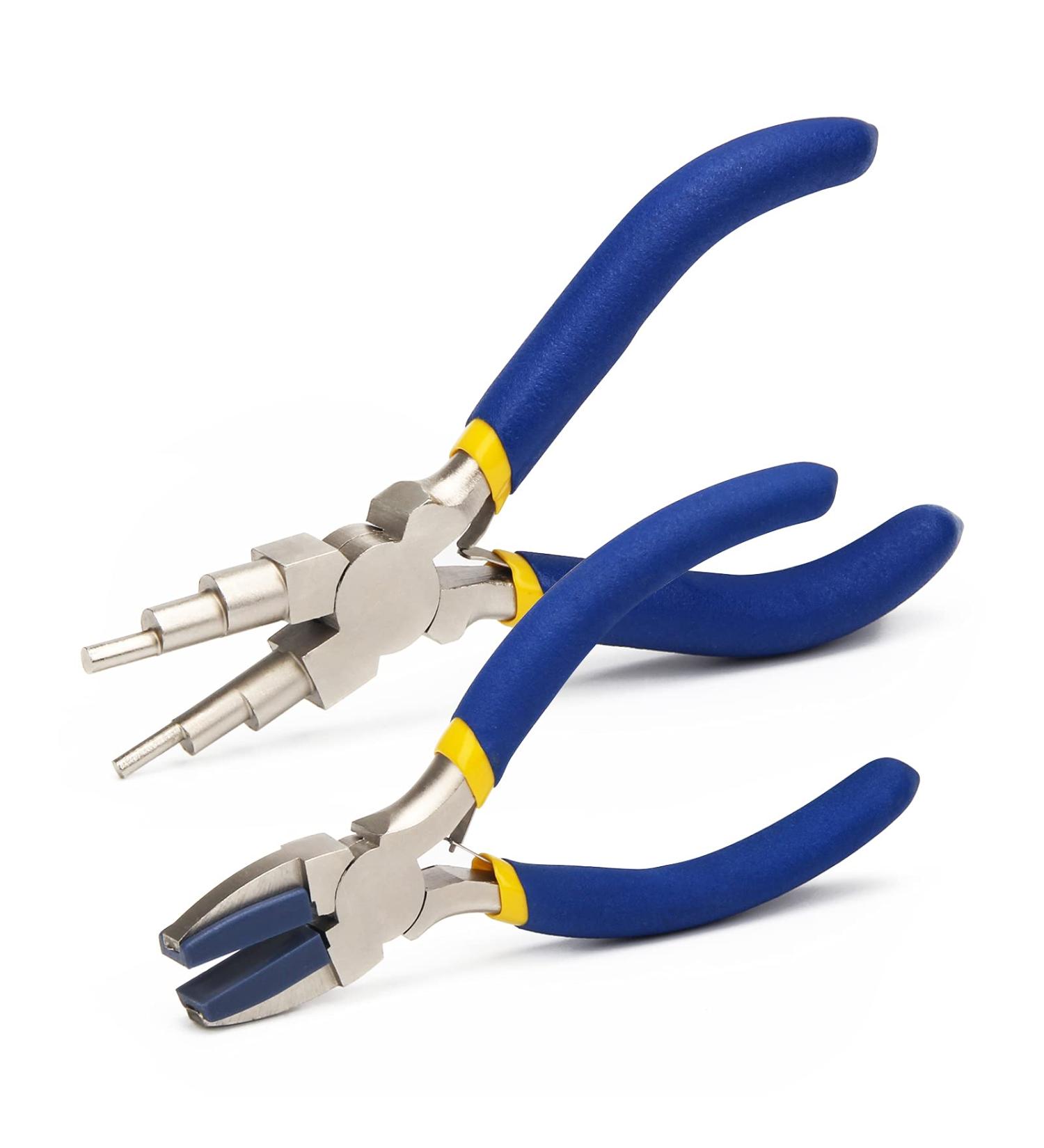 AngleKai 6 IN 1 Jewelry Making Nylon Pliers Set - Blue Nylon Jaw Flat Nose, Loop, and Bail Making Pliers for DIY Jewelry Crafting - Buy Online on SooperMarket.com