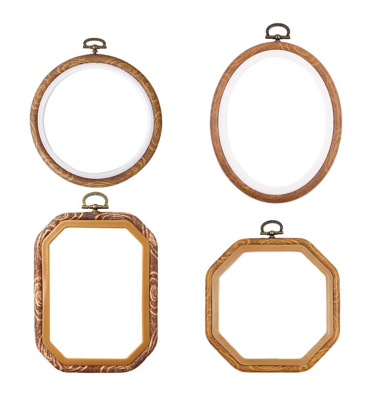 MWELLEWM 4 Pcs Set Embroidery Hoops - Reusable Hoop Rings for Cross Stitch and Sewing - Home Decor Craft Supplies - Buy Online on SooperMarket.com