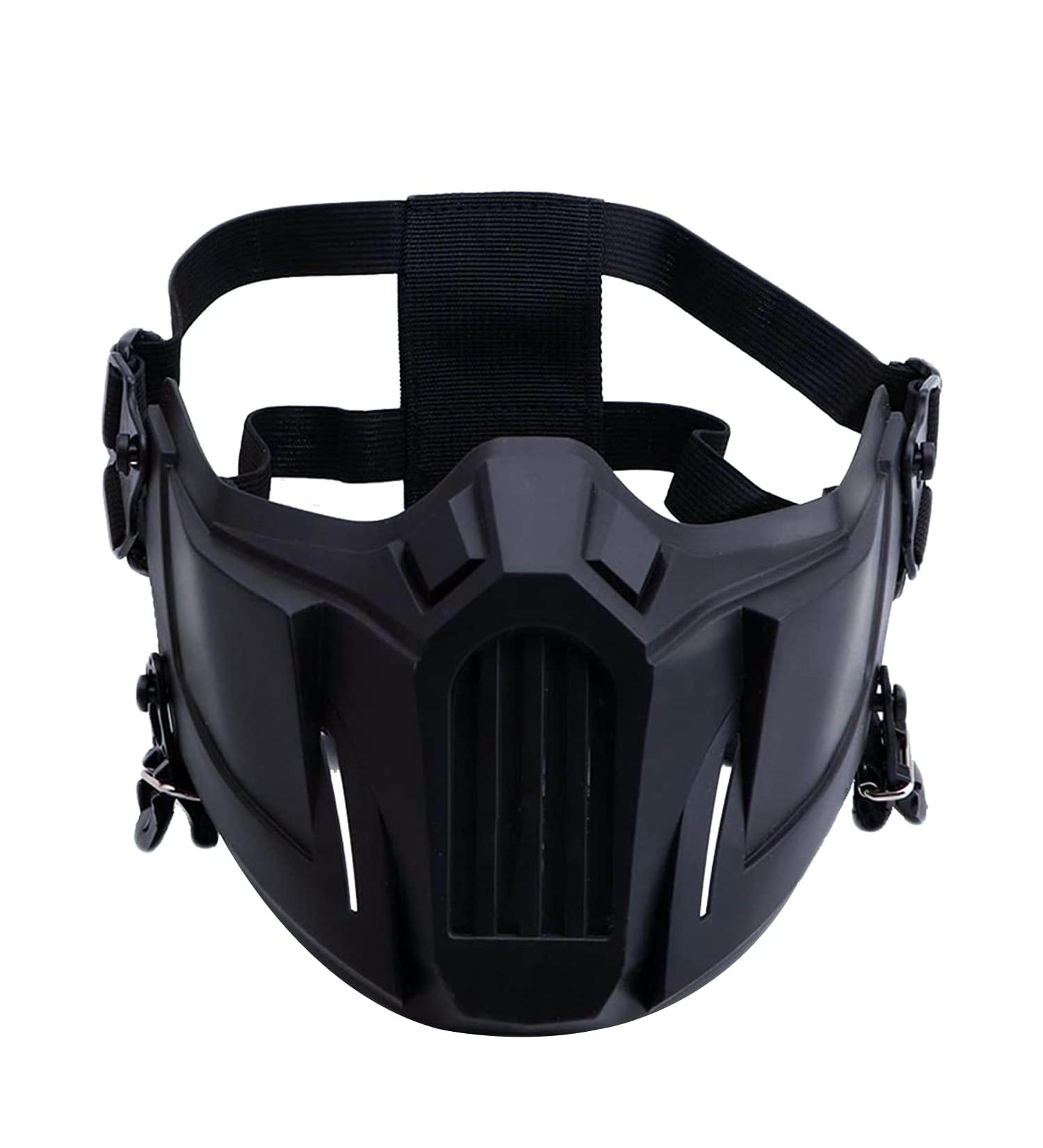 Airsoft Half Face Mask - Creative Protective Outdoor Game Costume Mask (Black) - Buy Online on SooperMarket.com