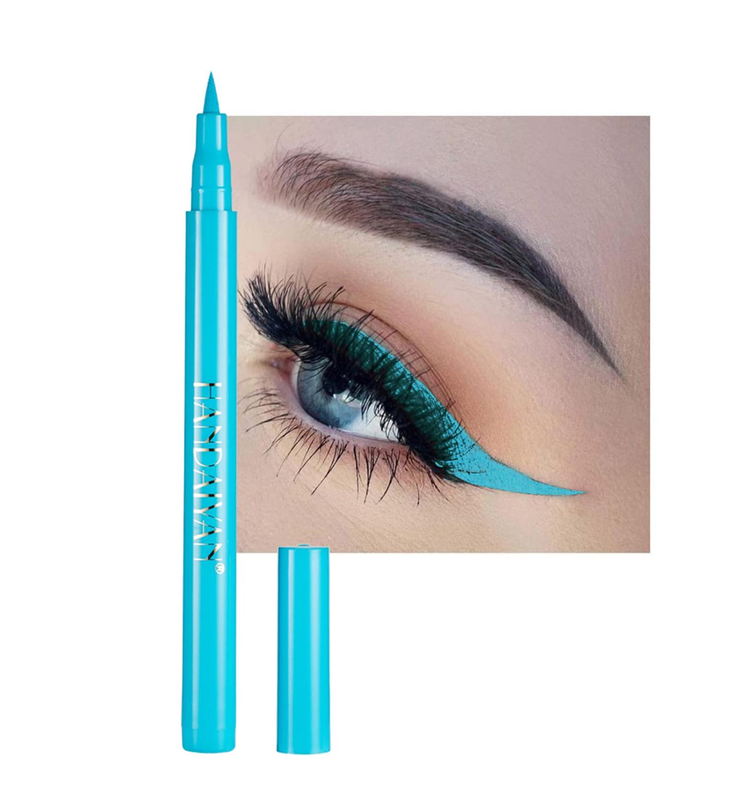 DekRion Liquid Eyeliner - Sky Blue | Long-lasting & Waterproof Colored Liner for Eye Makeup - Buy Online on SooperMarket.com