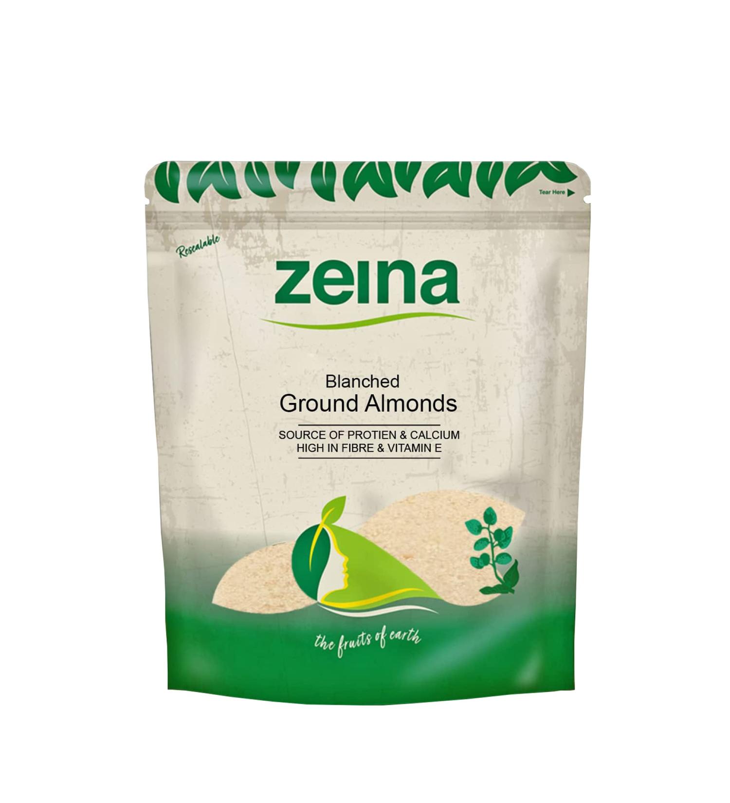 Zeina Blanched Ground Almonds (1Kg) - Iron-Rich Almond Flour for Healthy Cooking | Gluten-Free & Vegan | Ideal for Paleo & Keto Diets - Buy Online on SooperMarket.com