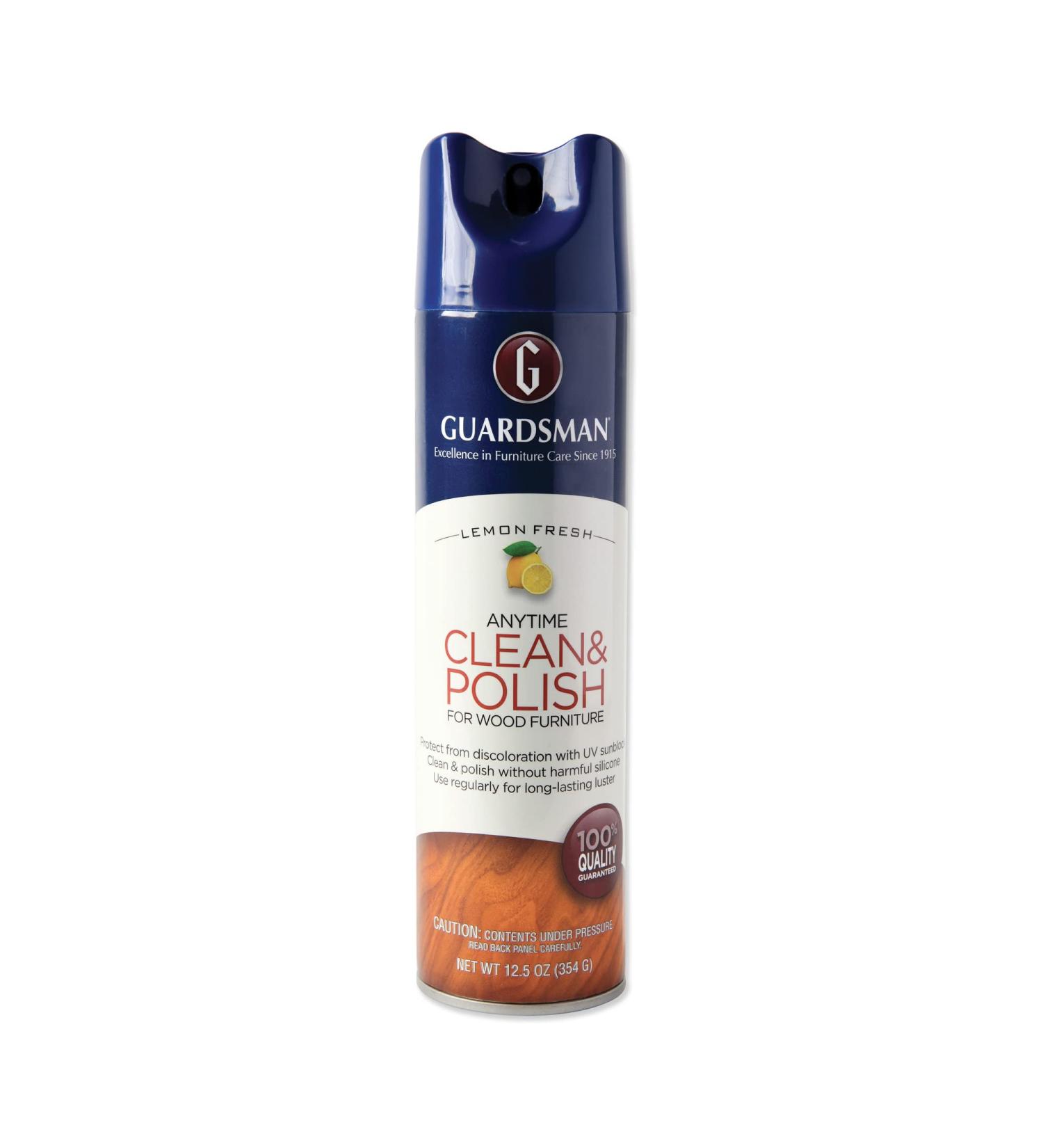 Guardsman Anytime Clean & Polish Wood Cleaner & Furniture Polish Aerosol Spray Lemon Fresh 12.5 oz | Safe for Cabinets & Tables | International Shipping - Buy Online on SooperMarket.com