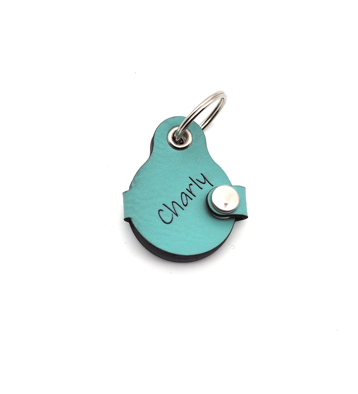 Copter Farm Dog Collars | Engraved Art Leather & Real Leather | Custom Dog ID Tags | Turquoise & Pear Colors - Buy Online on SooperMarket.com