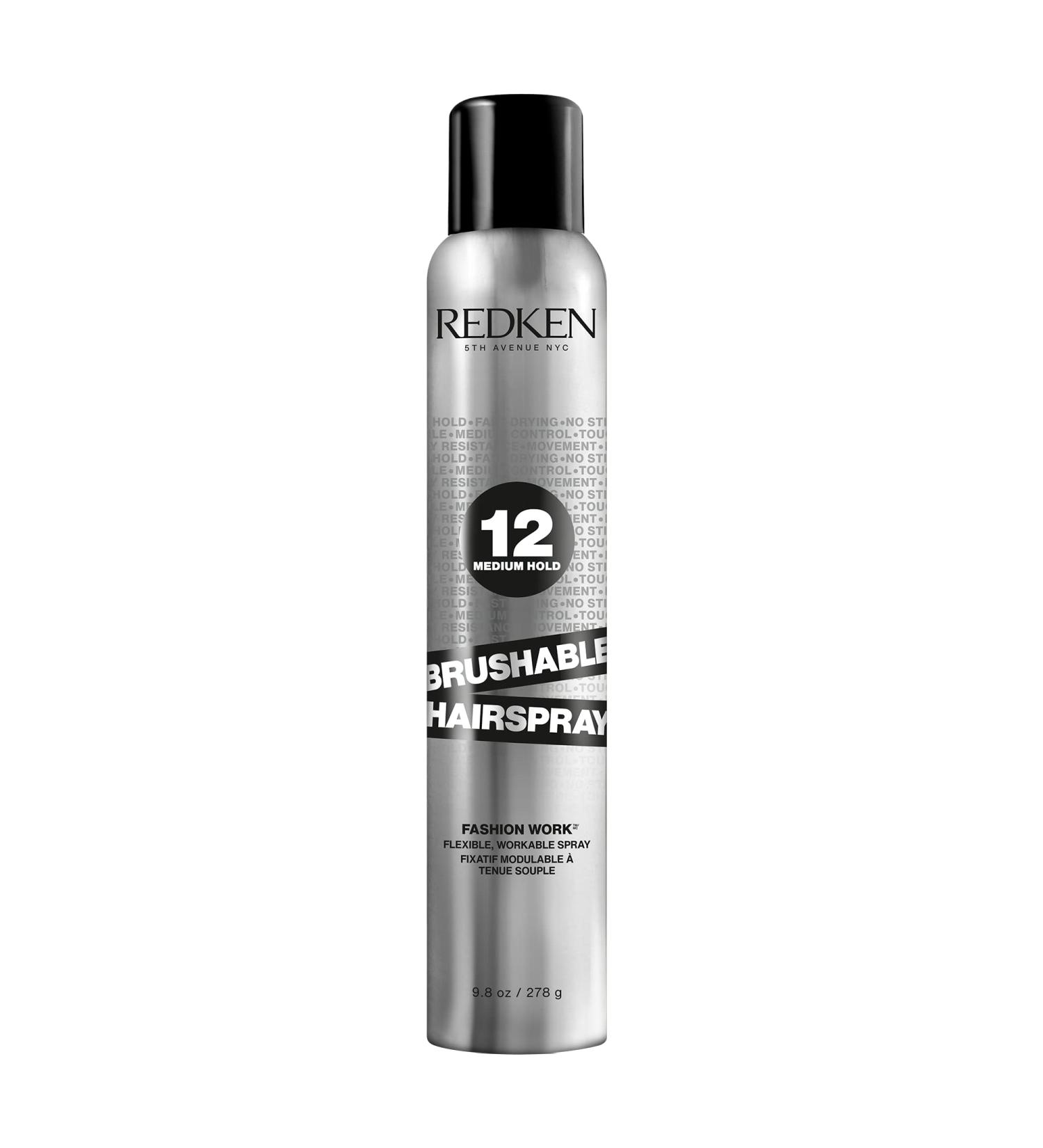 Redken Brushable Hairspray 12 For All Hair Types - Protects Against Frizz and Humidity With Flexible Medium Hold With Natural Finish 10.4 Ounce (Pack of 1) - Buy Online on SooperMarket.com