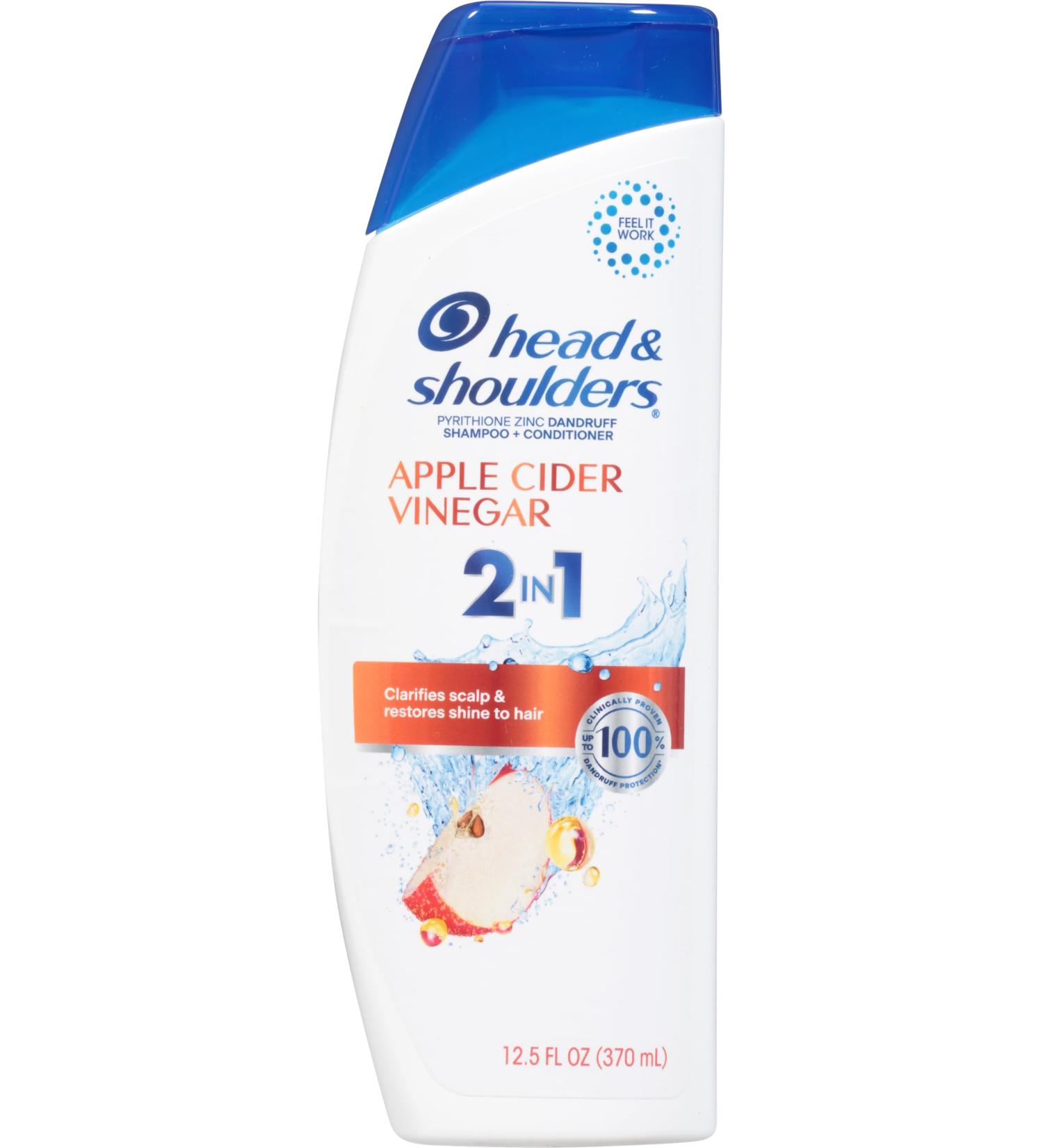Head & Shoulders 2 in 1 Apple Cider Vinegar Shampoo + Conditioner 12.5 Fl Oz
