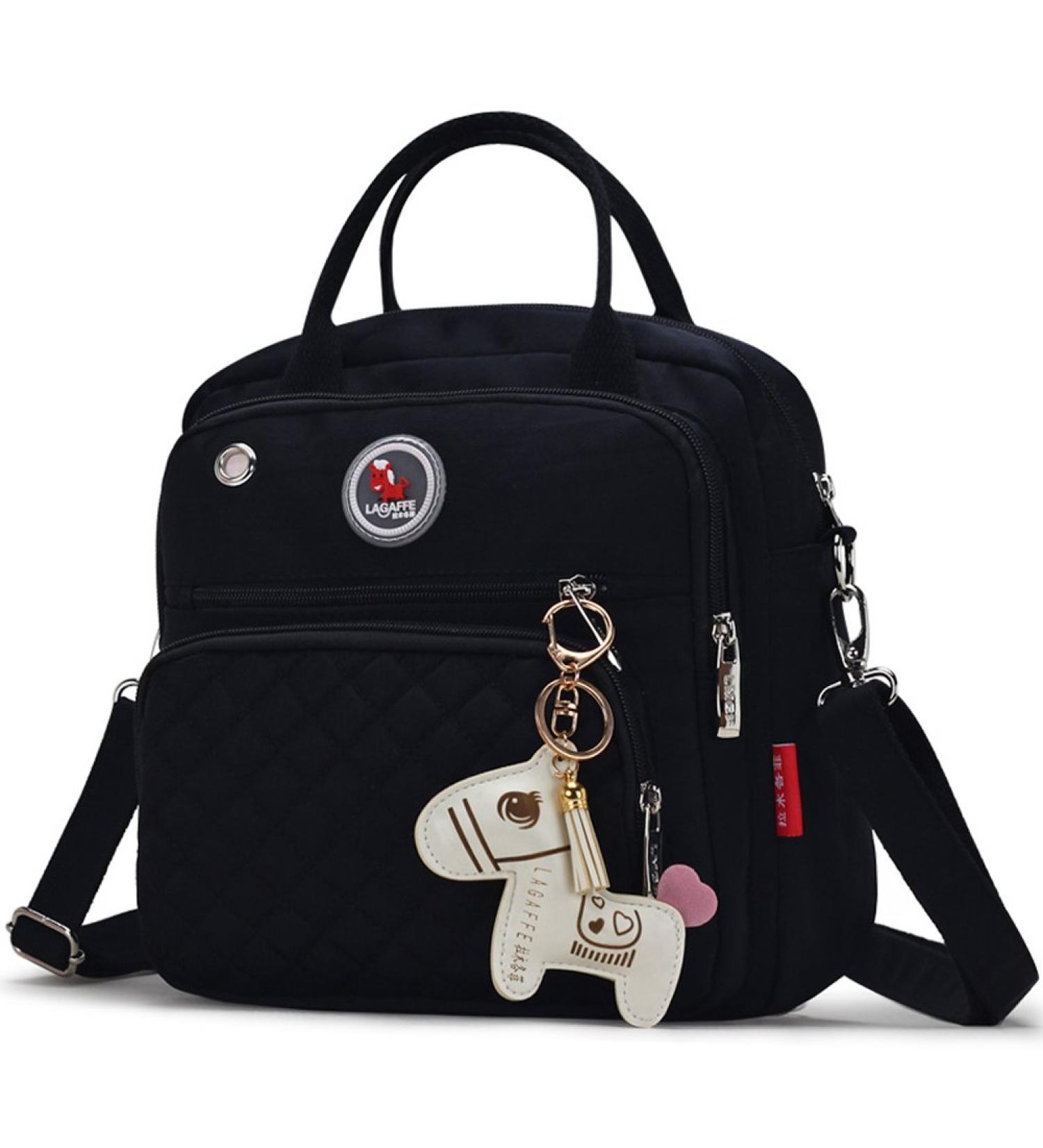 Small Waterproof Baby Diaper Bag Tote Messenger Backpack-Black - Buy Online on SooperMarket.com