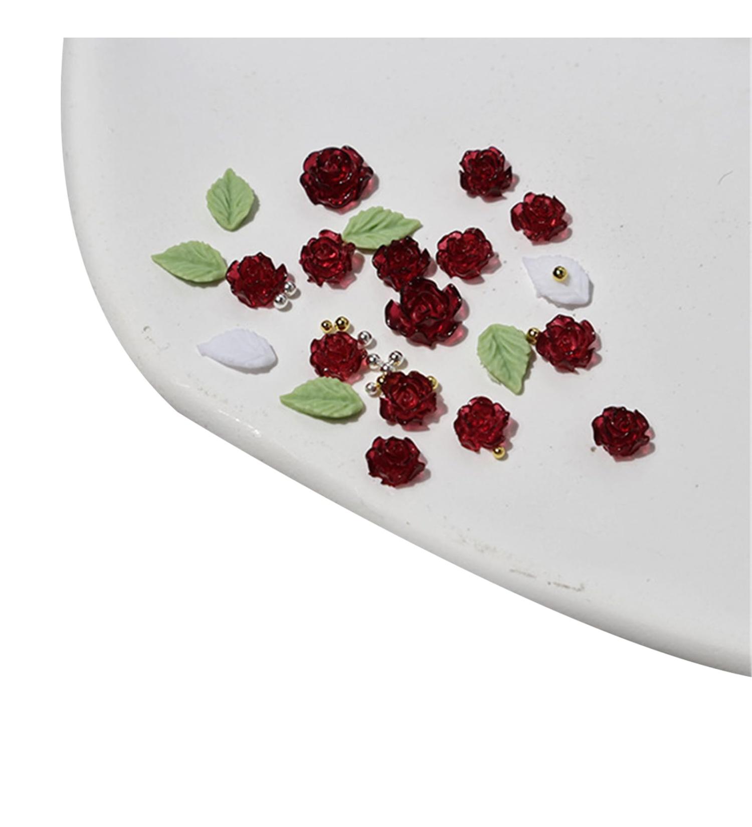 3D Flower Nail Steel Beads Leaf Nails Art Nails Art Decorations Nails Art Supplies for Acrylic Nails 3D Flower Nail Leaf Nails Art Steel Beads Nails Art Decorations - Buy Online on SooperMarket.com