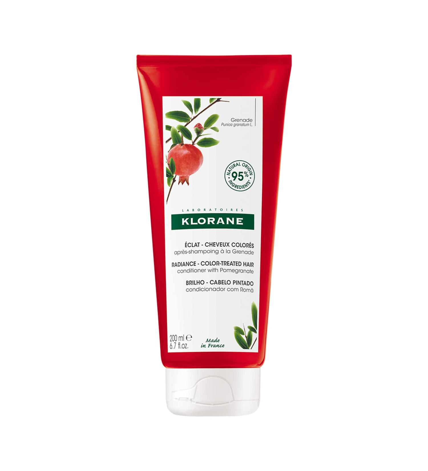 Klorane - Conditioner with Pomegranate - Radiance - Colour-treated hair silicone free biodegradable - 200ml - Buy Online on SooperMarket.com