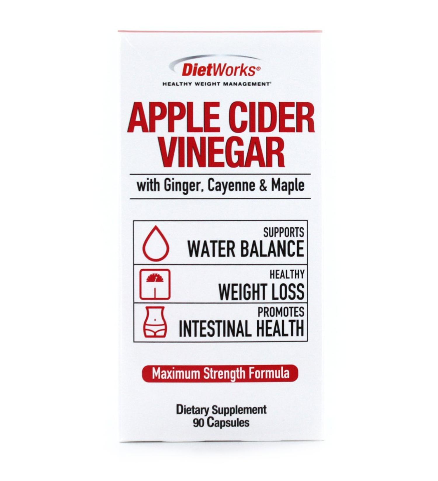 Buy DietWorks Apple Cider Vinegar Capsules - 90 Count for Weight Loss & Wellness - Buy Online on SooperMarket.com