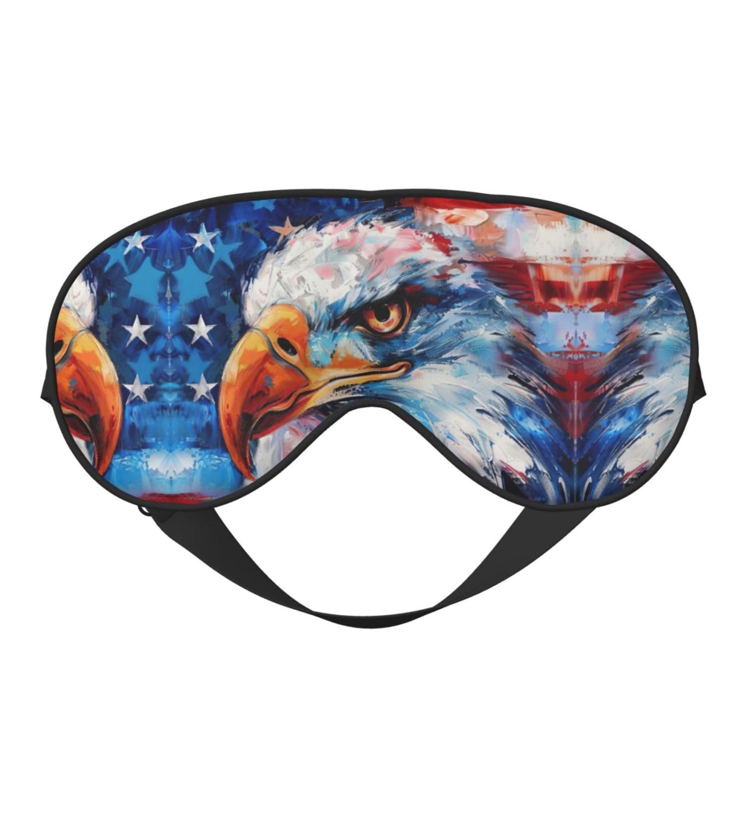 Patriotic Eagle Soft Sleep Eye Mask | Breathable Travel Eye Patch for Women | Perfect for Relaxation - Buy Online on SooperMarket.com