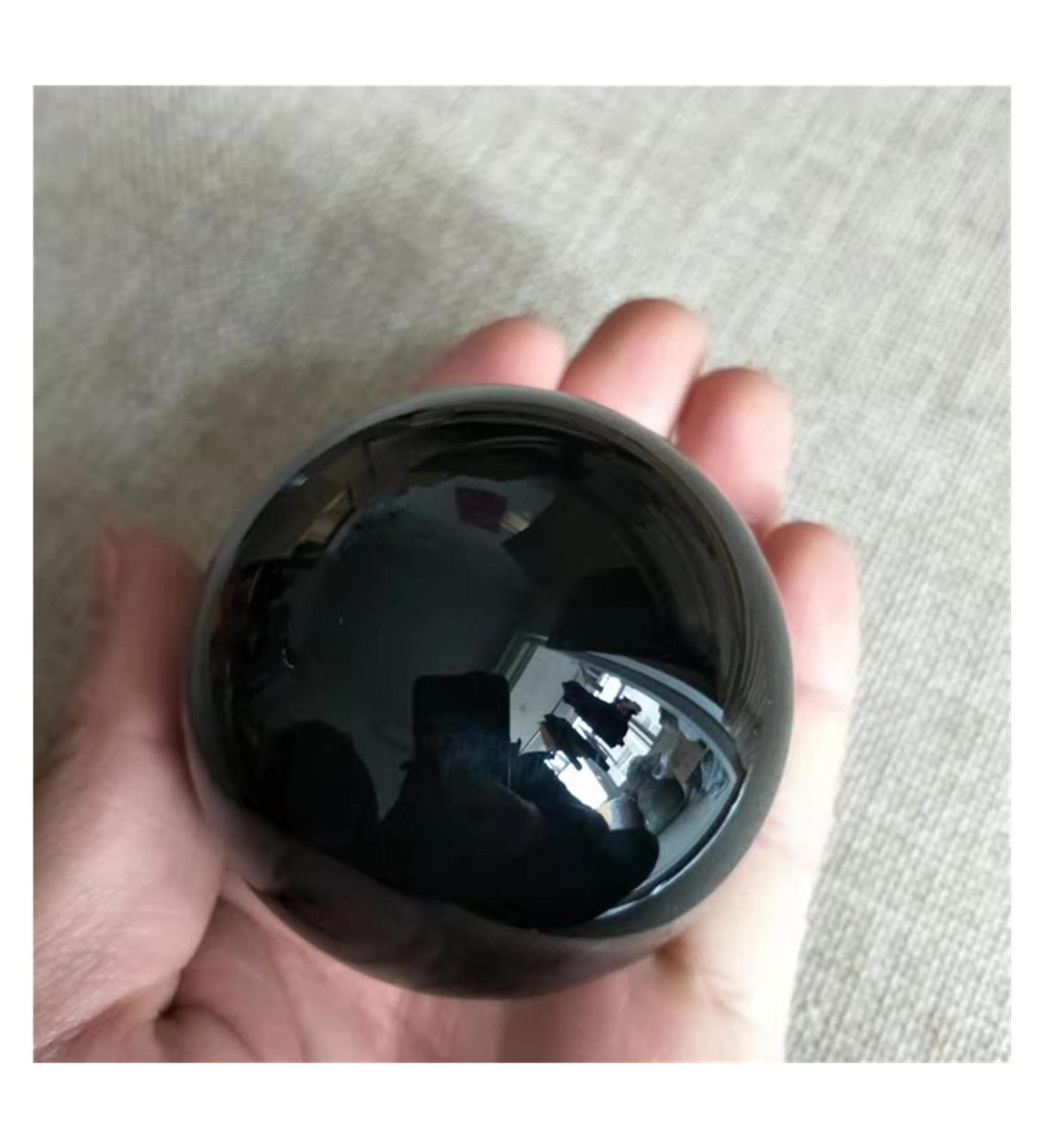 Natural Crystal Rough Ornament Natural Polished Black Ball Crystal Obsidian Sphere 50-60MM for Decoration Gift Decoration feng Shui. 1pc - Buy Online on SooperMarket.com
