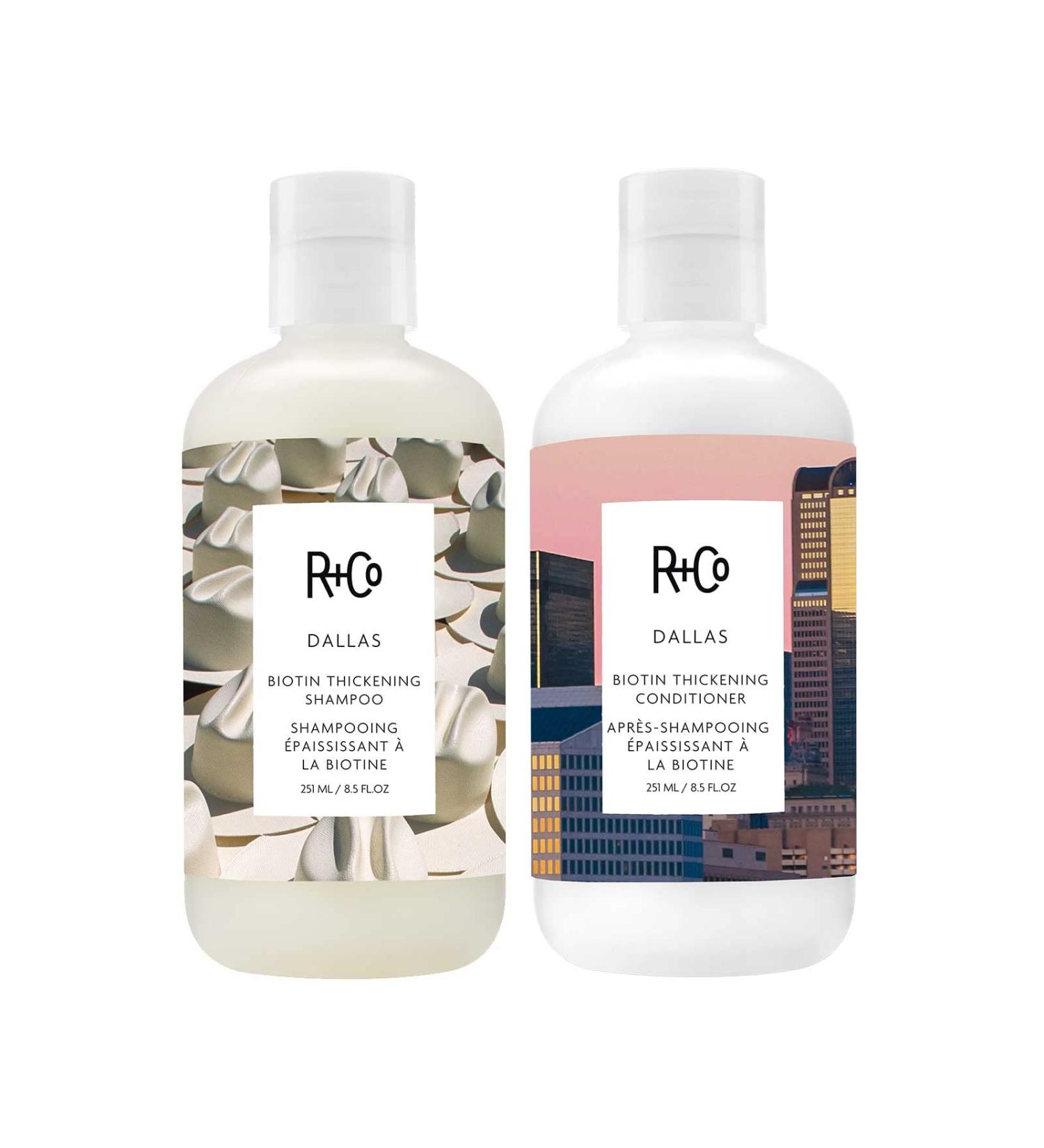 R+Co Dallas Biotin Thickening Shampoo 8oz (Pack of 2) - Vegan & Cruelty-Free | Thickens, Nourishes, and Strengthens Hair - Buy Online on SooperMarket.com