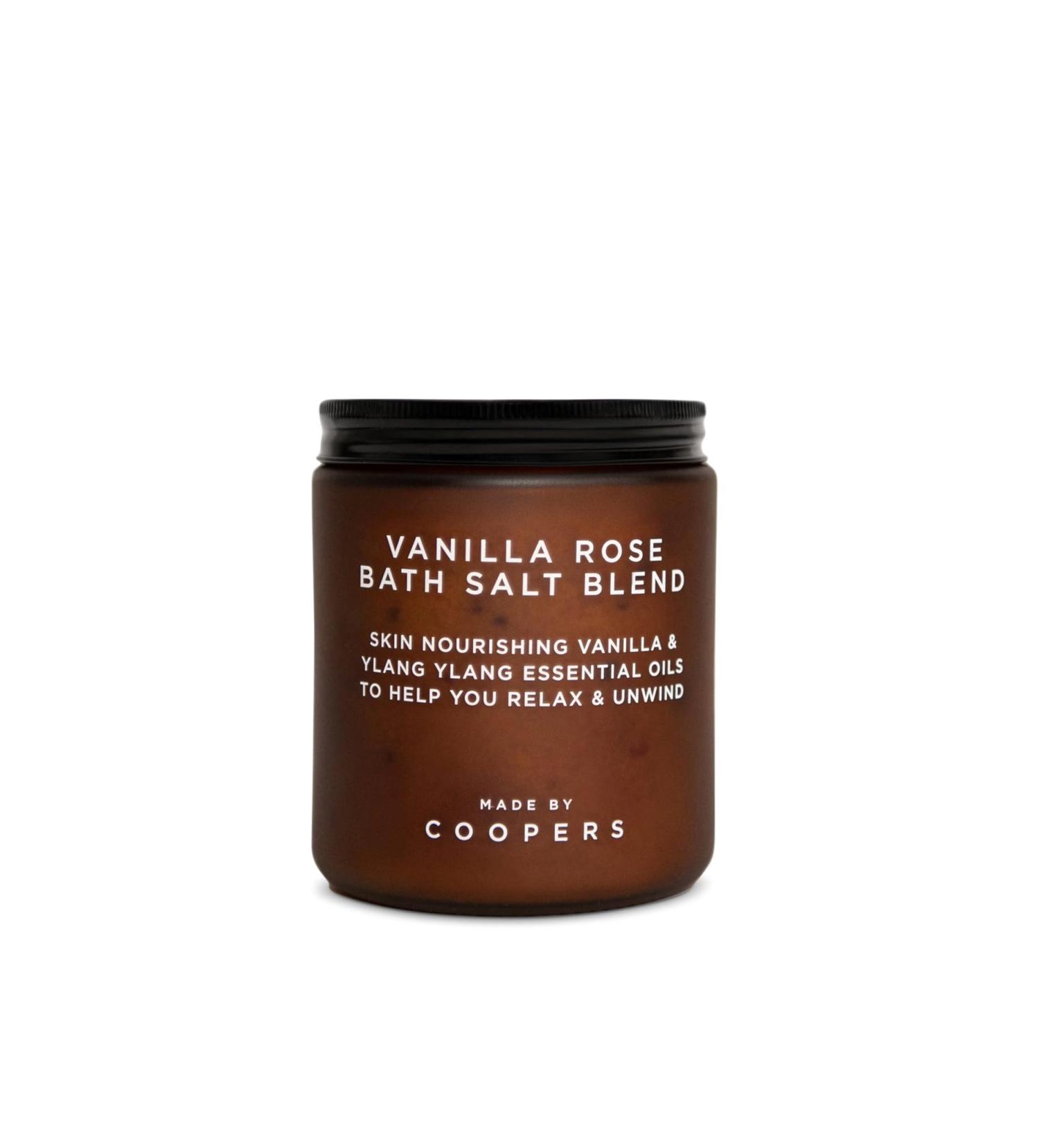 Shop Made by Coopers Vanilla Rose Bath Salt Blend with Essential Oils & Coconut Oil - 500g - Nourishing & Soothing | International Shipping Available - Buy Online on SooperMarket.com