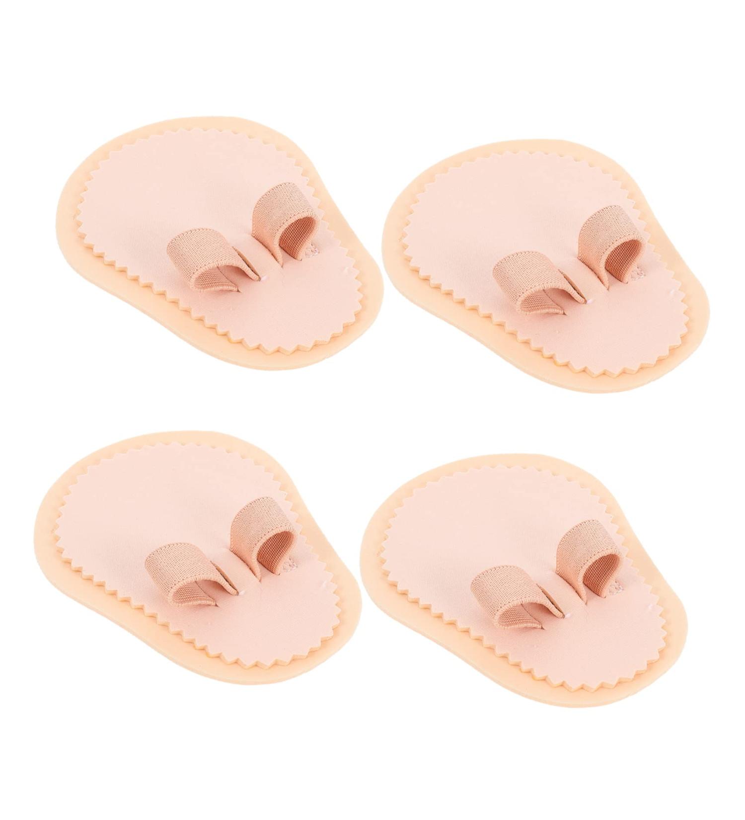 4pcs Hallux Valgus Correction Pads - High Heel Foot Protectors for Bunions - Toe Separator and Pain Relief Device - Brown - Buy Online on SooperMarket.com