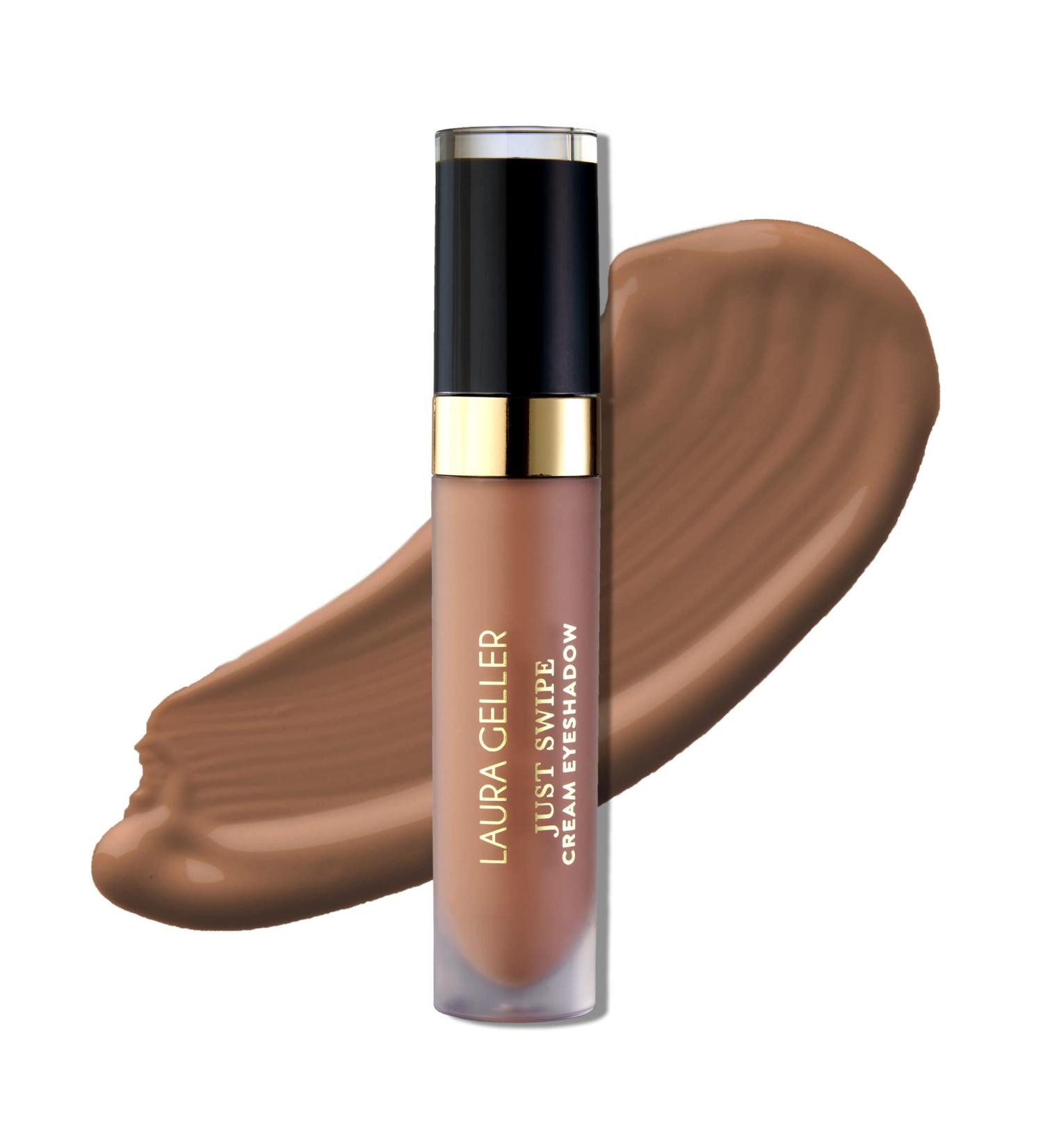 Laura Geller Just Swipe Liquid Eyeshadow in Cocoa - Cream-to-Powder Formula for Long-Lasting, Crease-Proof Velvety Color - Buy Online on SooperMarket.com