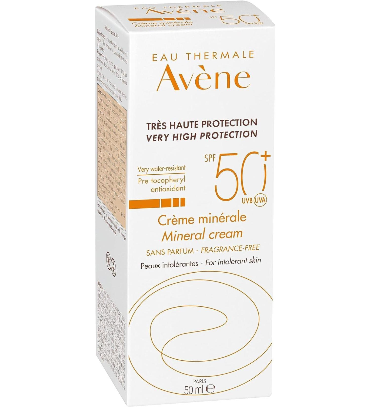 Avene Sun Care Very High Protection Mineral Cream SPF50+ 50ml - Buy Online on SooperMarket.com