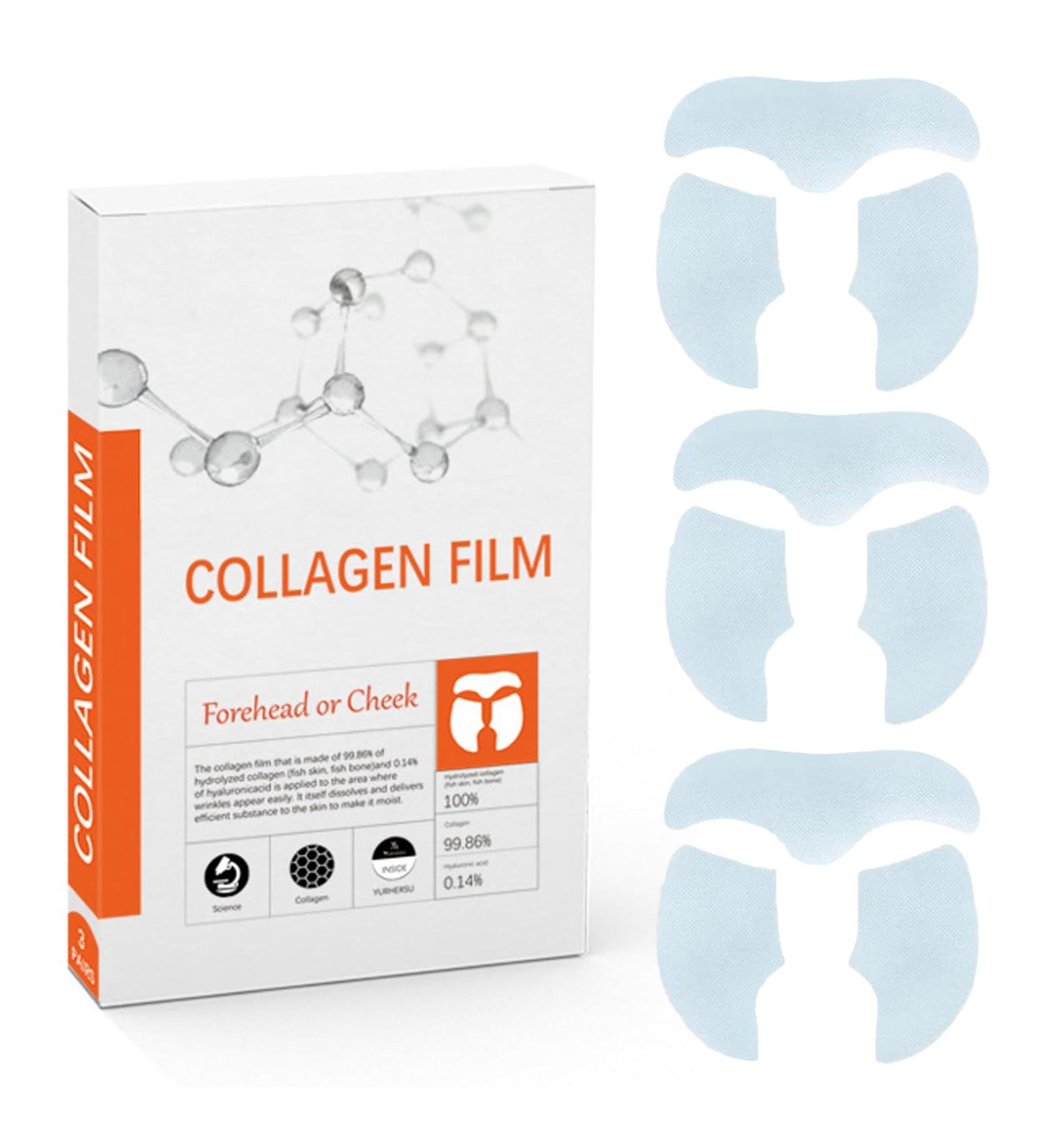FunnAura 3Pairs Collagen Forehead Wrinkle Patches Forehead & Between Eyes Anti Wrinkle Film The Ultimate Face Treatment & Masks for Aging Skin - Buy Online on SooperMarket.com
