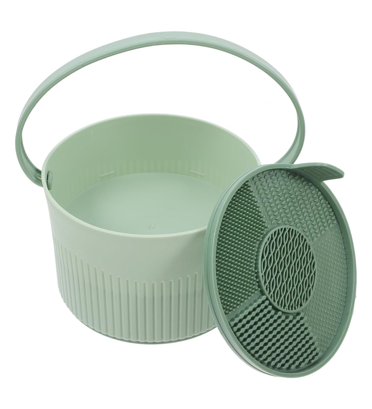 NOLITOY 3-in-1 Makeup Brush Cleaner Mat & Bowl | Silicone Tool for Easy Cleaning Organizing & Drying Cosmetic Brushes - Buy Online on SooperMarket.com