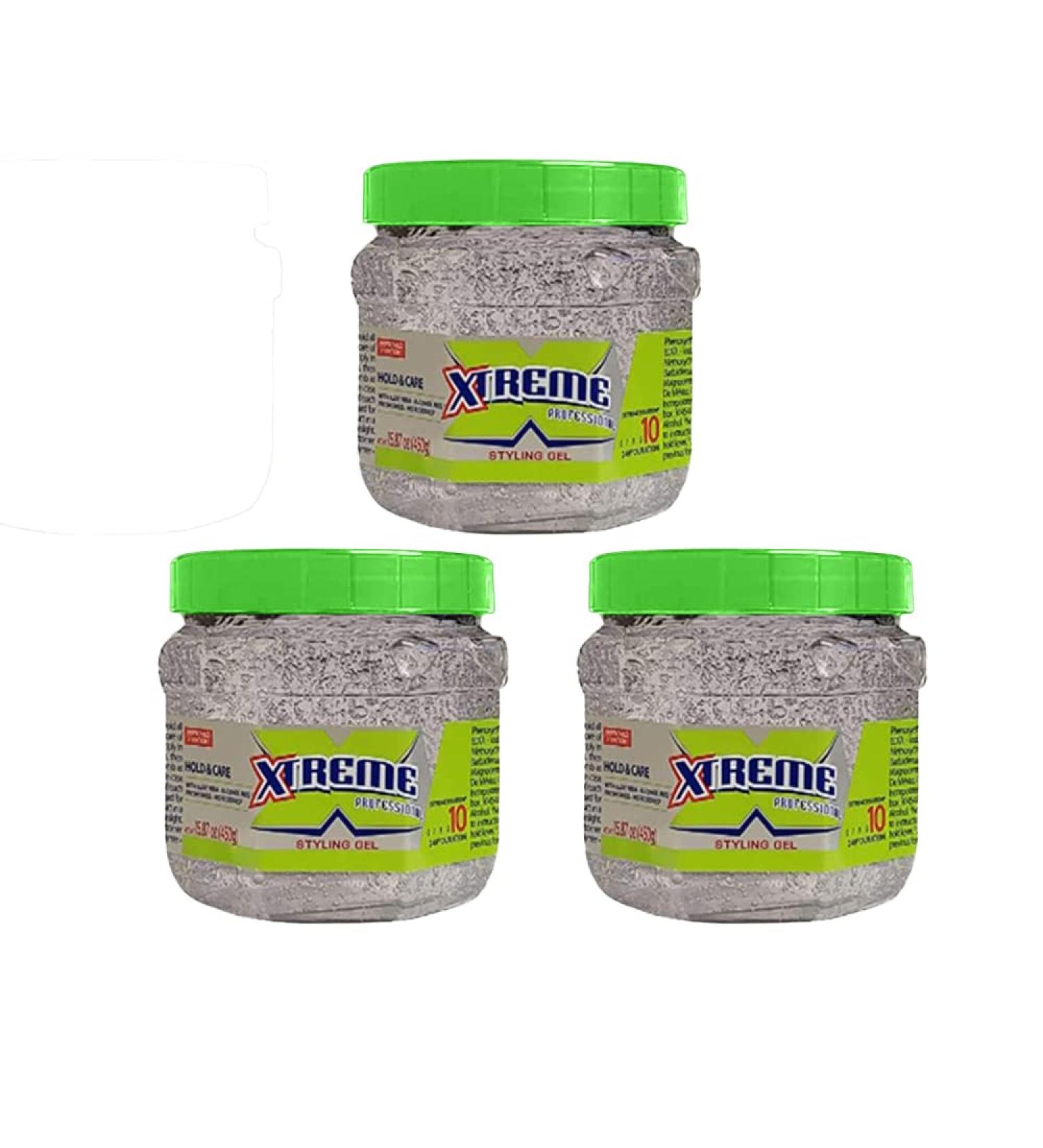 Wetline Xtreme Professional Extra Hold Styling Gel 15.72oz - SET OF 3 | Long-Lasting Hold & Shine - Buy Online on SooperMarket.com